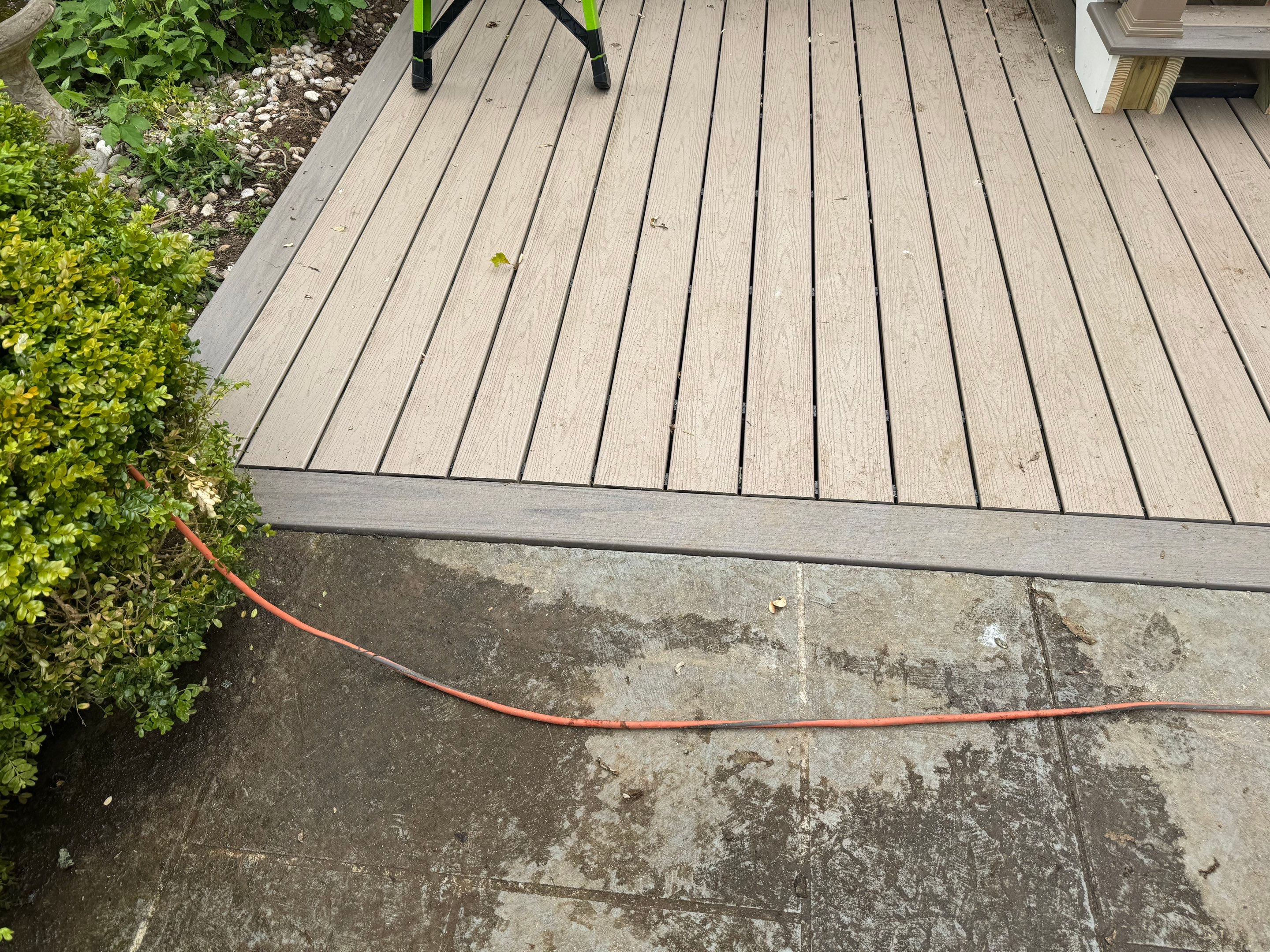 Deck replacement using Trex Transcend Rope Swing and Matching Rope Swing Transcend railing by DiGiorgi Roofing and Siding Inc