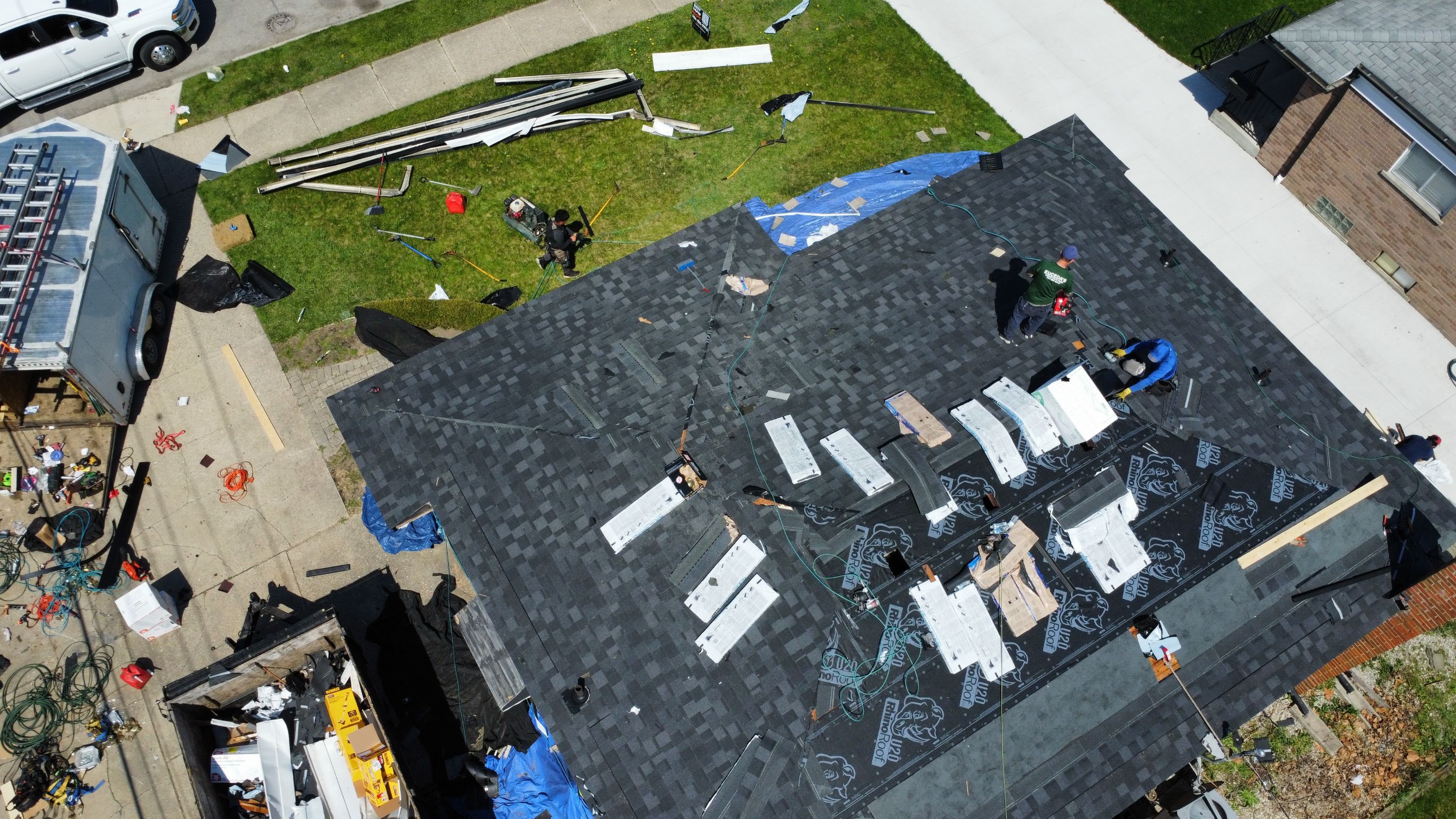 Residential Roofing Installation using IKO DYNASTY - Granite Black by JNR Roofing LLC