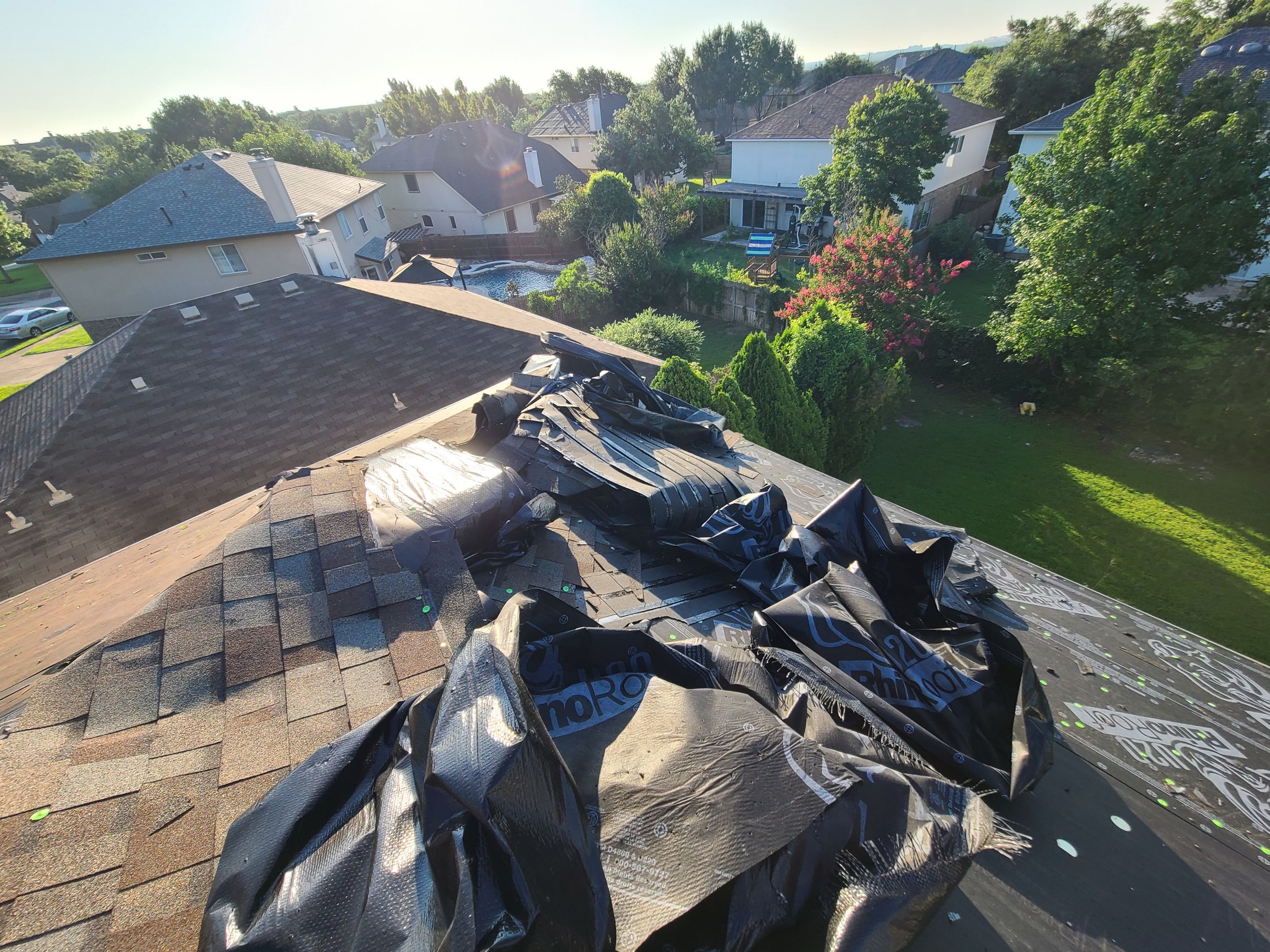Architectural Shingle Roof Replacement and Sheathing Upgrades in Round Rock by Caliber Restoration LLC