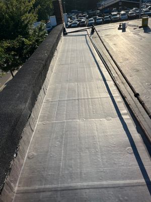 Commercial Roofing Repair using 60 mil rubber roof 