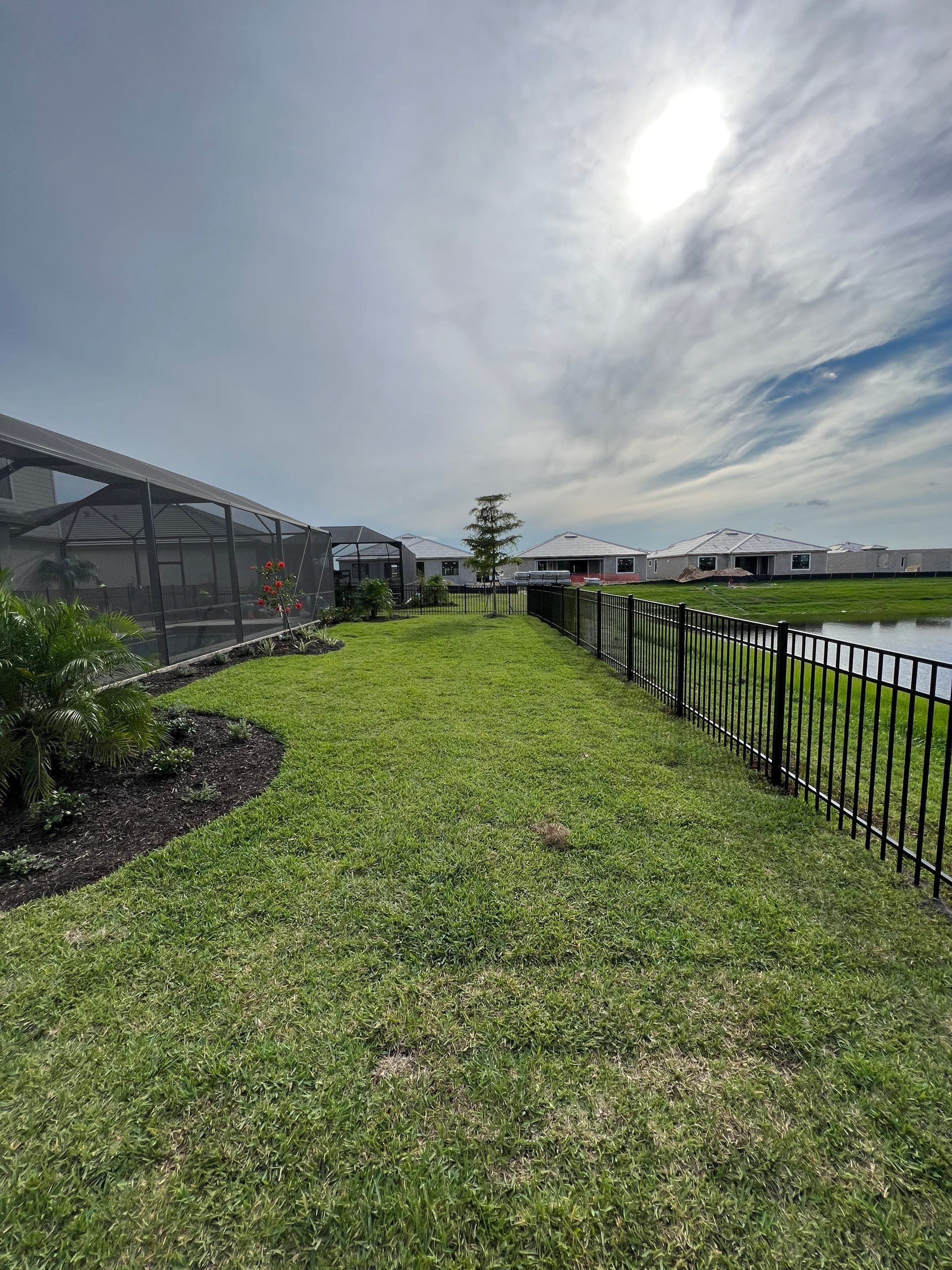 Aluminum Fence Installation using Black 3 Rail Aluminum Fence by Asap fence and gates, LLC