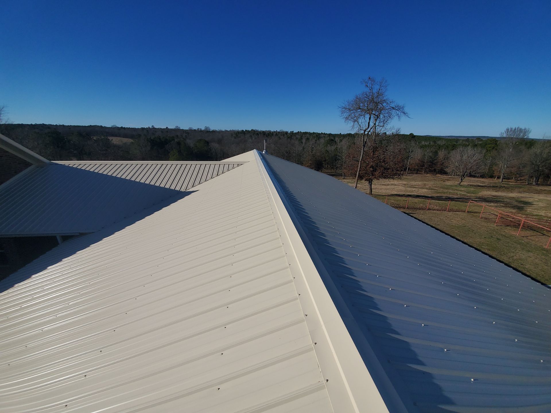 Residential Metal Roof Replacement using Reed's Metals: 26 GA. Colored Residential Metal Panels (Ivory) by Hostetler Roofing