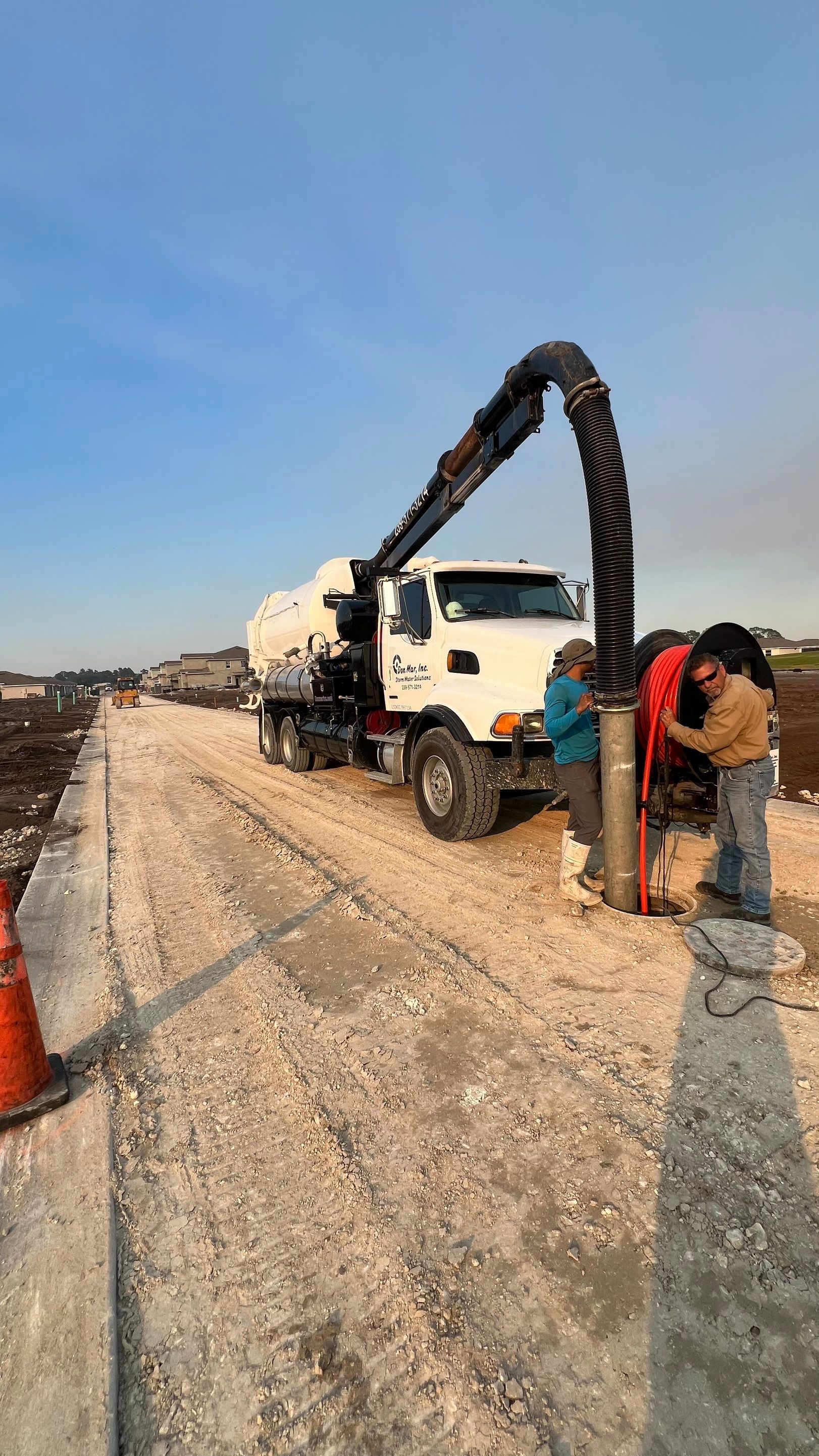 New Construction Sewer System and Stormwater System Cleaning by APS Power & Water