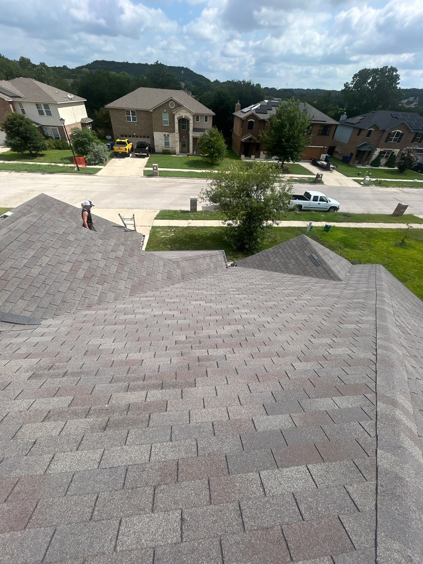 Residential Roof Replacement using GAF - HDZ - Barkwood by Action Exteriors Austin