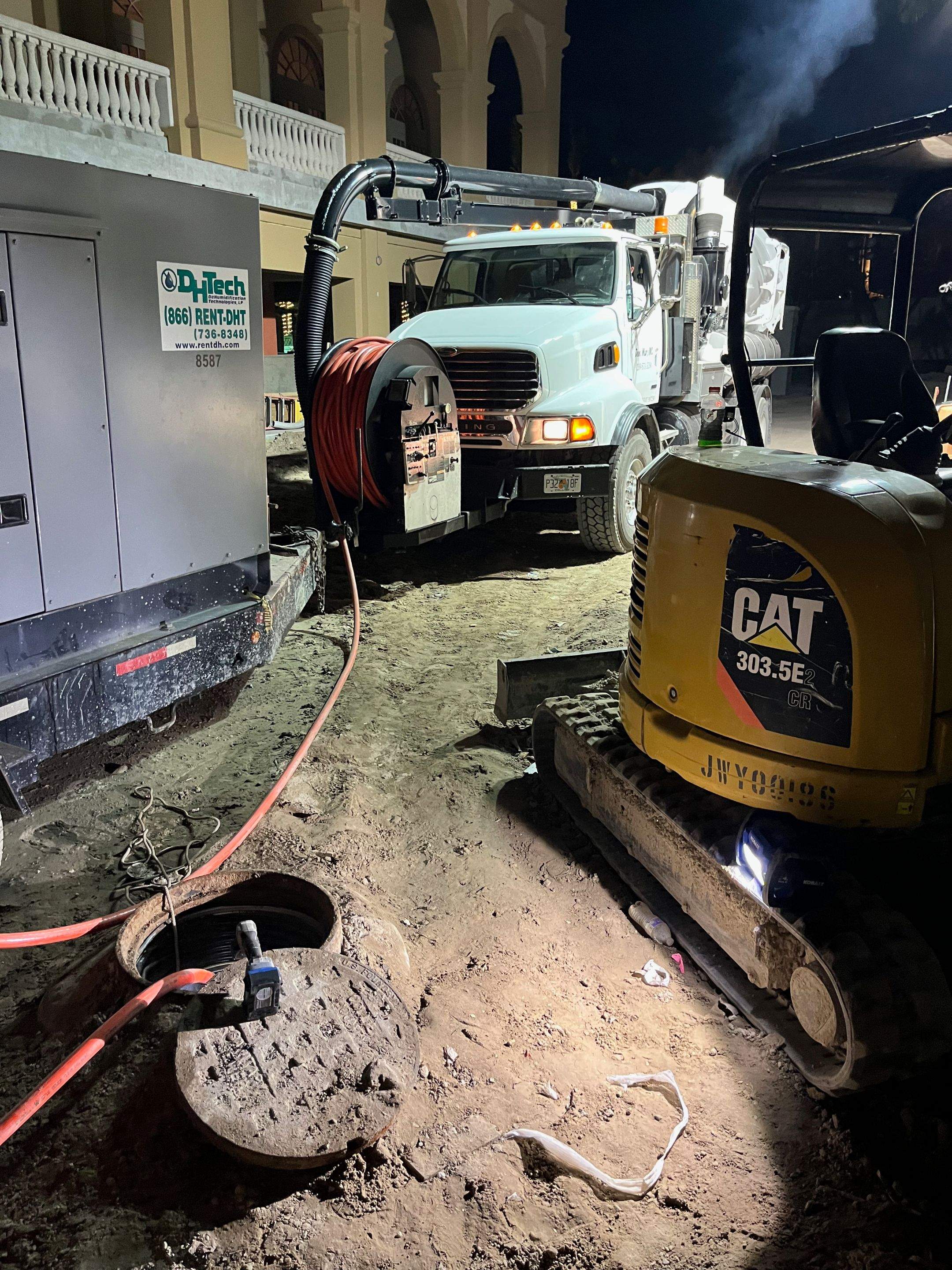Ritz-Carlton S. Pool Deck & S. Service Rd Drain Cleaning by APS Power & Water