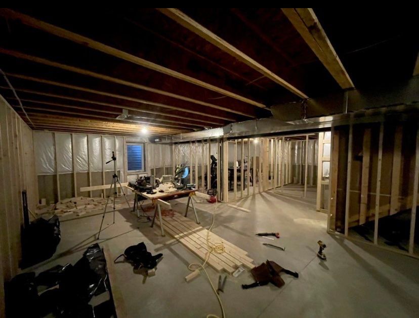 Full Basement Finishing by Greenspring Construction Services