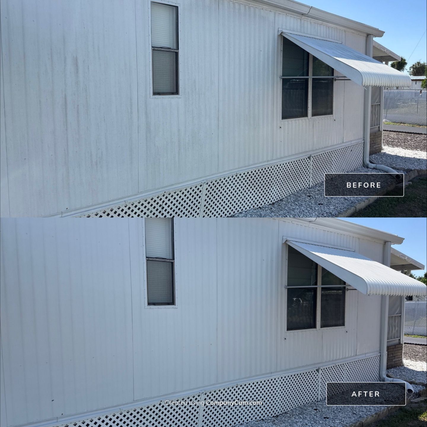 Mobile Home Soft Wash & TPO Roof Cleaning in Plaza Estates – Bradenton, FL by Sunshine AquaWash