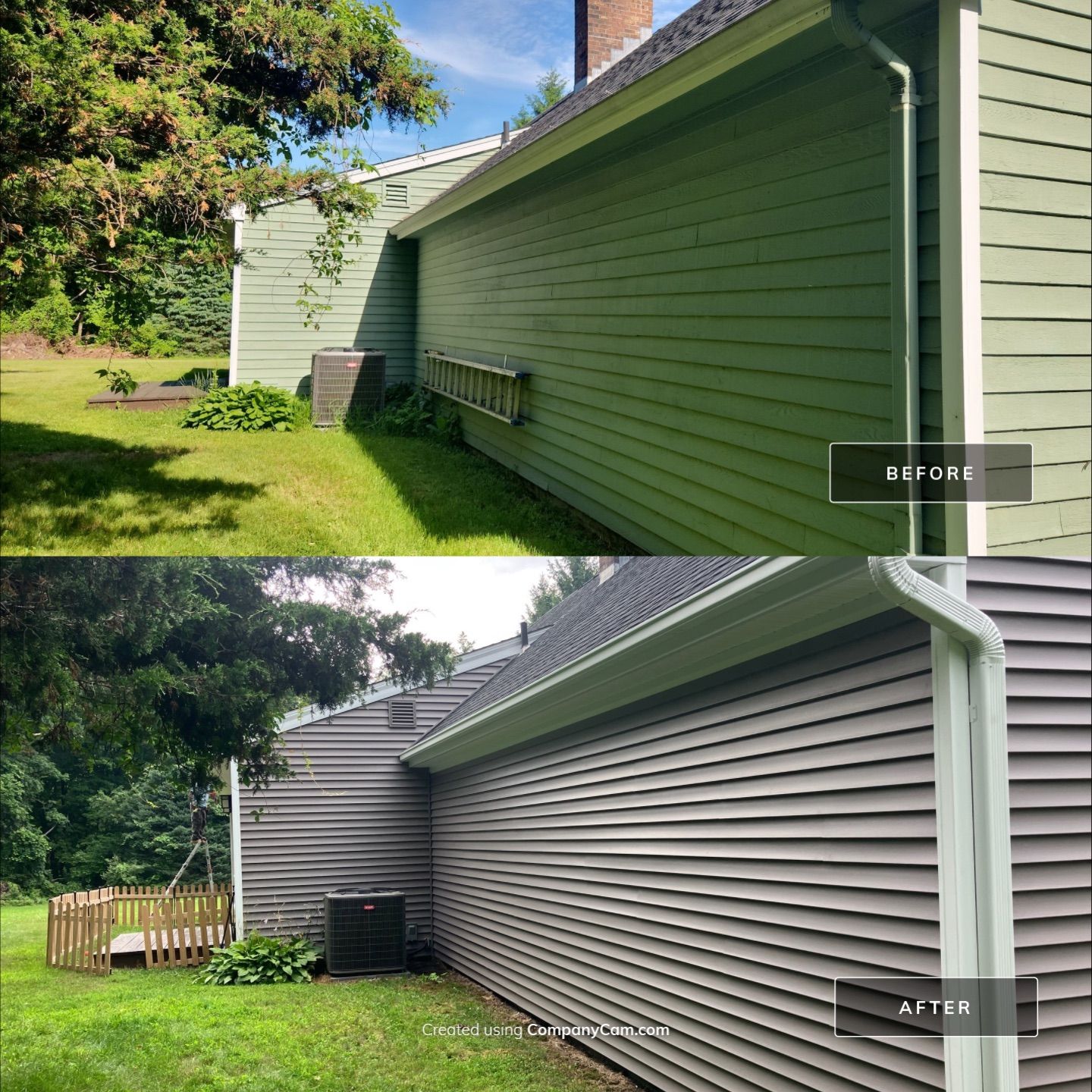 Siding Upgrade with Cert Monogram D/4 x 12'6" clapboard, Weathered Wood by DiGiorgi Roofing and Siding Inc