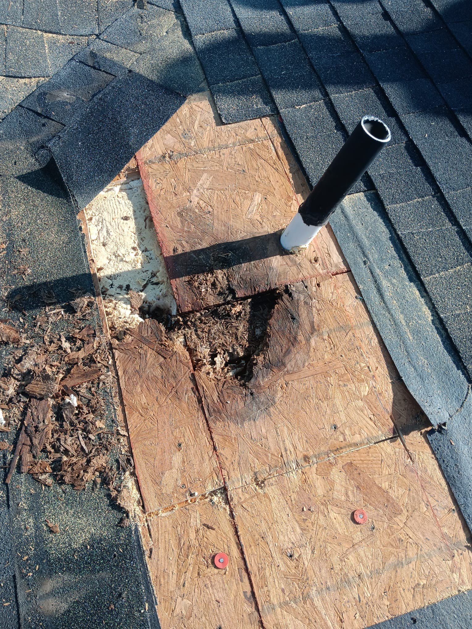 Hail Damage using Owen's Corning Duration (Lifetime) Shingles by Roof Repair Company