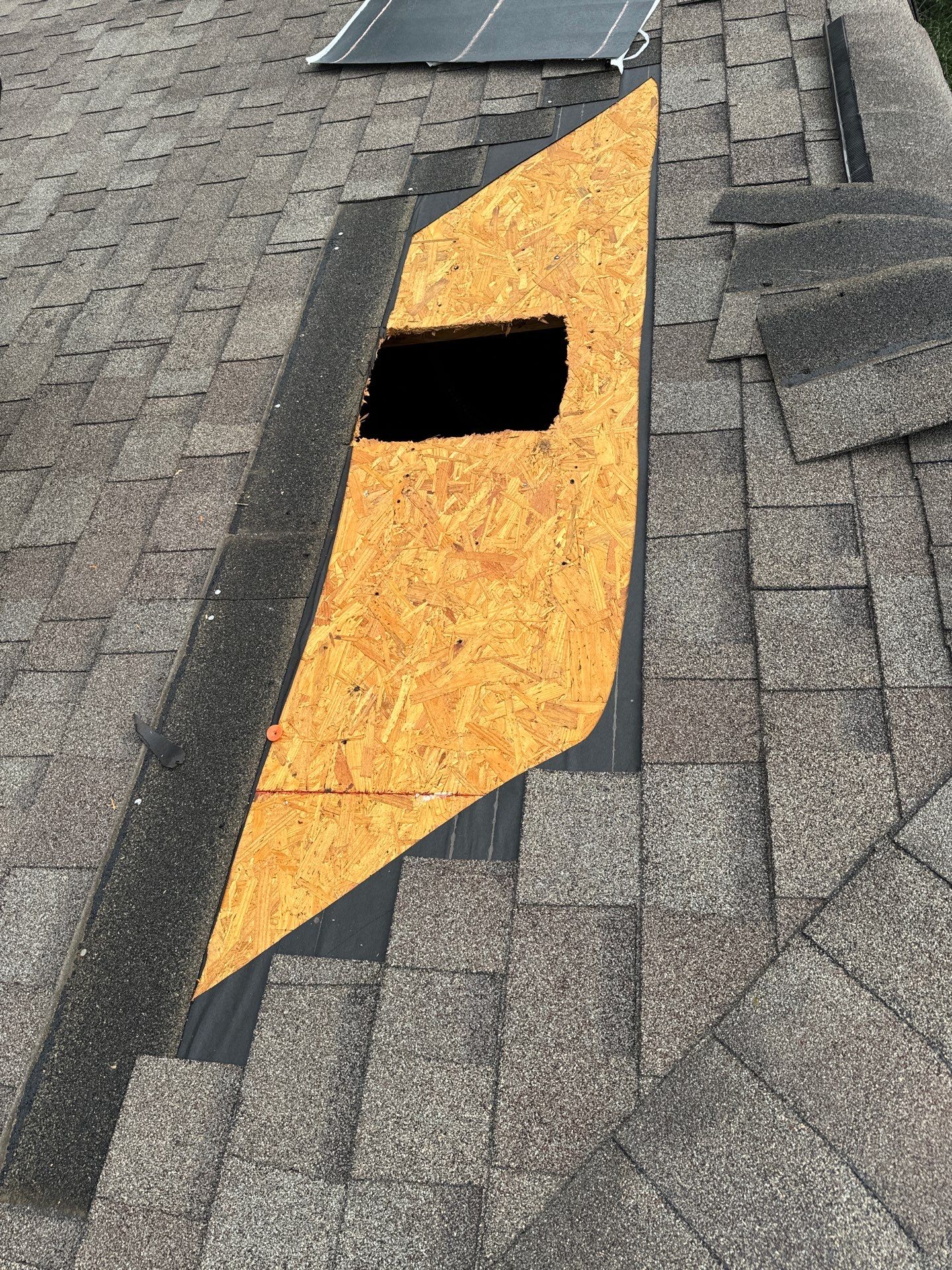 Hail Damage using Owen's Corning Duration (Lifetime) Shingles by Roof Repair Company