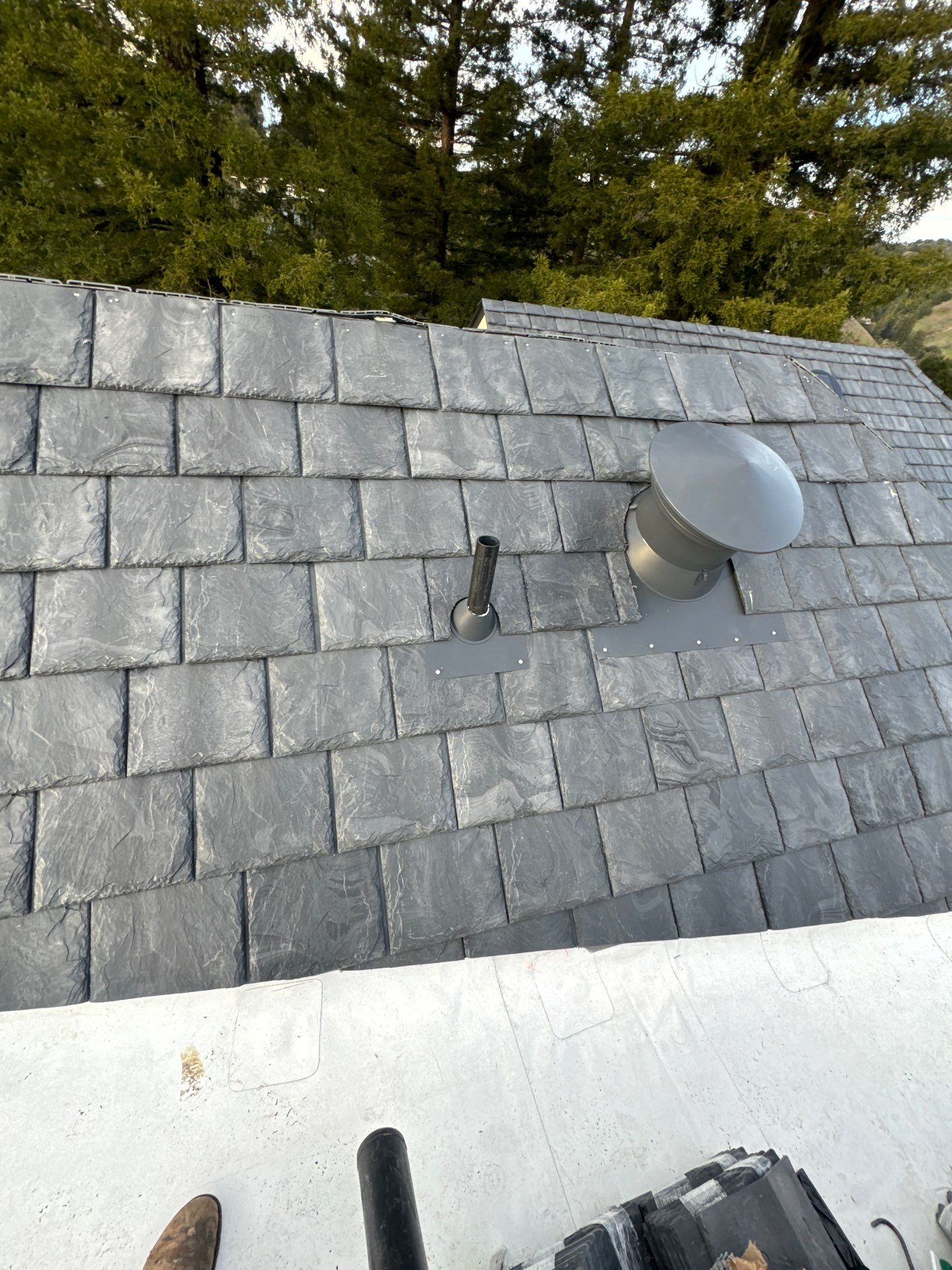Residential Roofing Installation using Slate by Acker Roofing