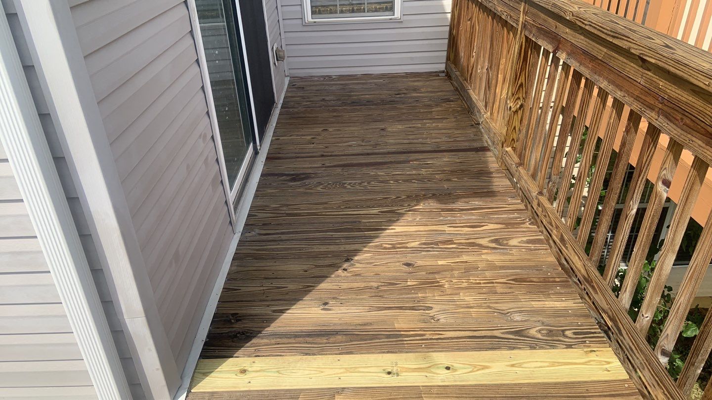 Deck Refinishing using Powerwasher by A1 NERDY HOMES LLC
