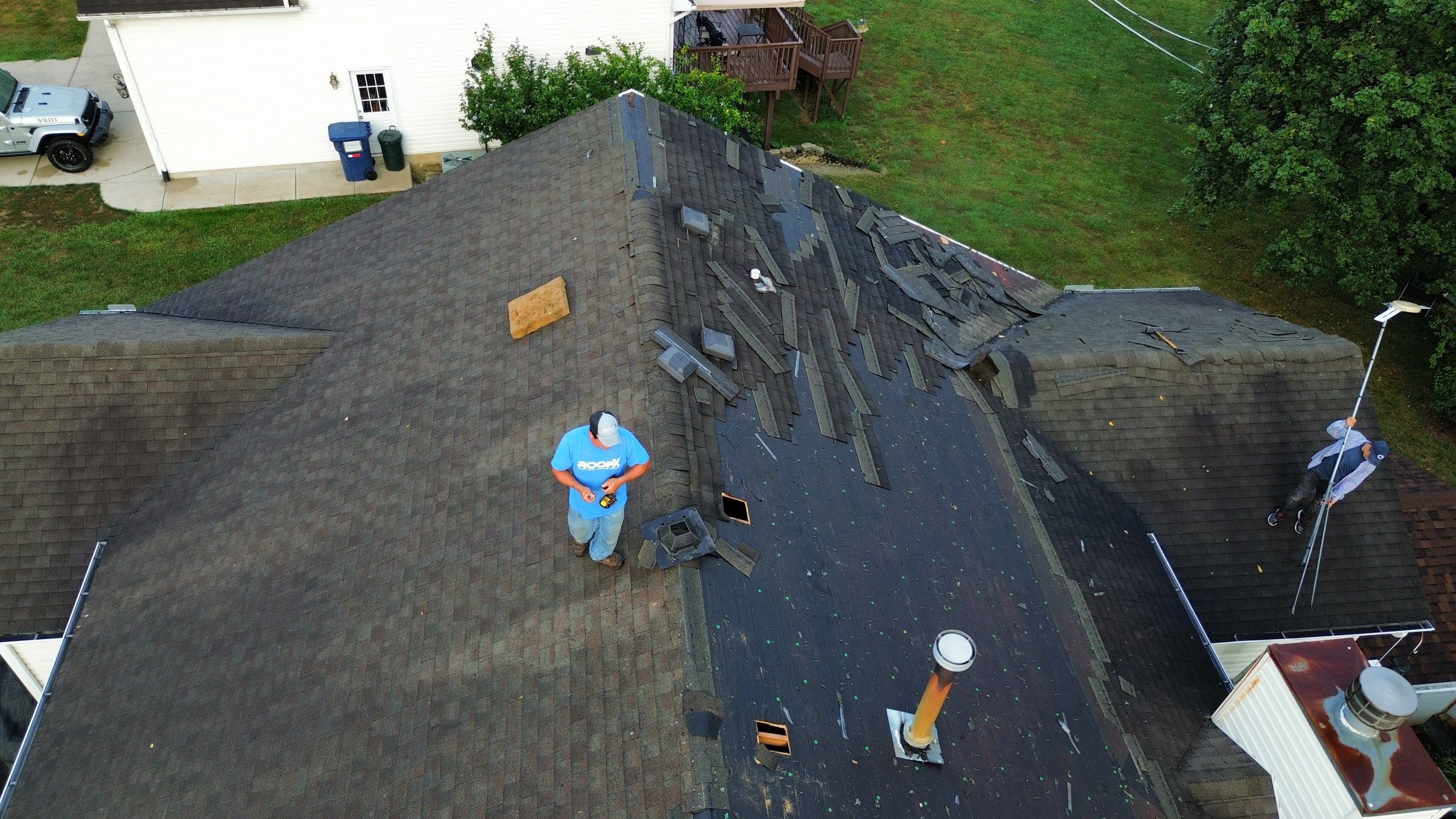 Residential Roofing Installation using Timberline HDZ Shingles - Hickory by RoofX 