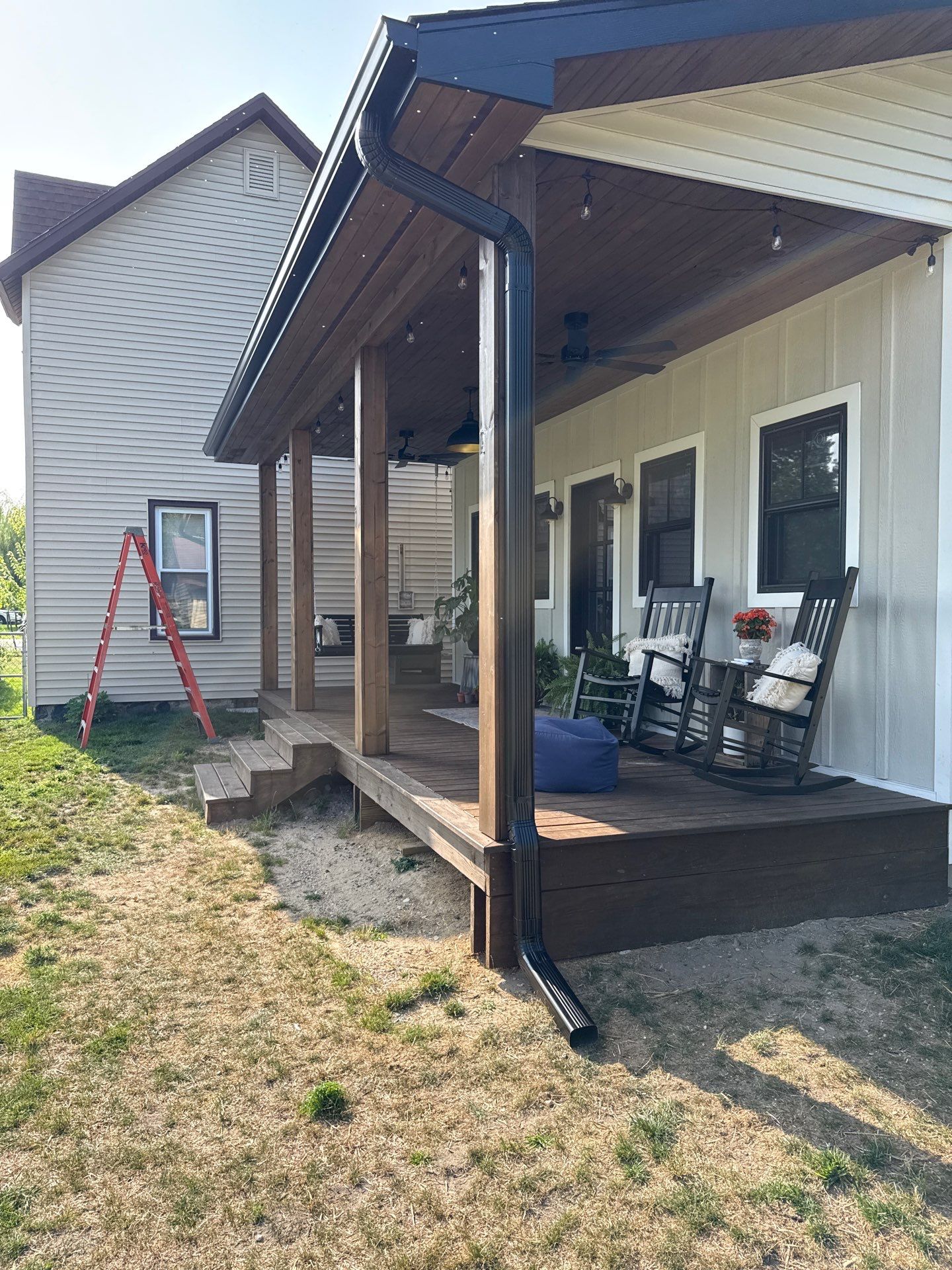 Residential Gutter and Downspout Installation in Elk Rapids by Rainbow Seamless Systems