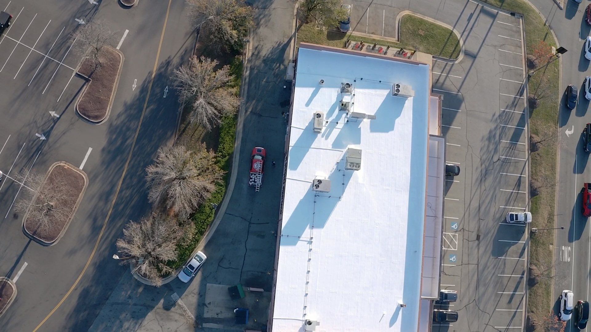 Commercial Coating using Poly Urerthane and Silicone Coating by Just In Time Roofing and Restoration