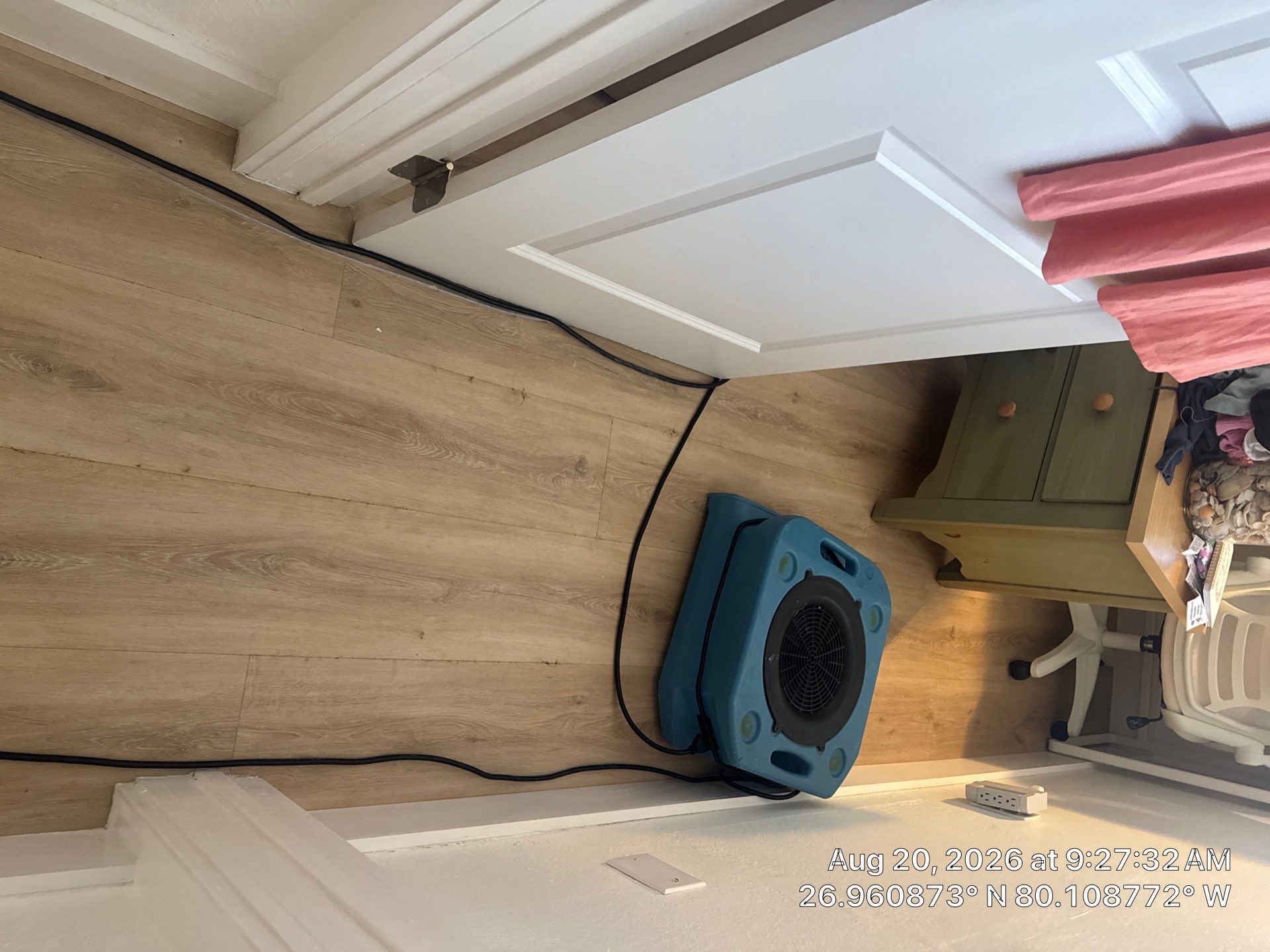 Water Damage Restoration and Moisture Mitigation for Residential Interior by SuperClean
