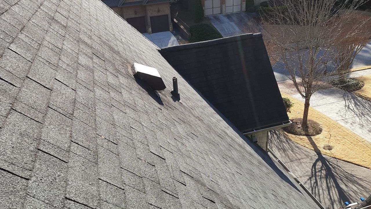 Residential Roofing Installation using GAF Timberline HDZ Charcoal by Georgia Roof Advisors