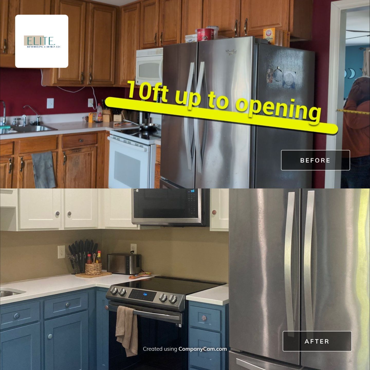 Holly Springs Kitchen Remodel – Two-Tone Shaker Cabinets & Open-Concept Design by Elite Remodeling and Design LLC