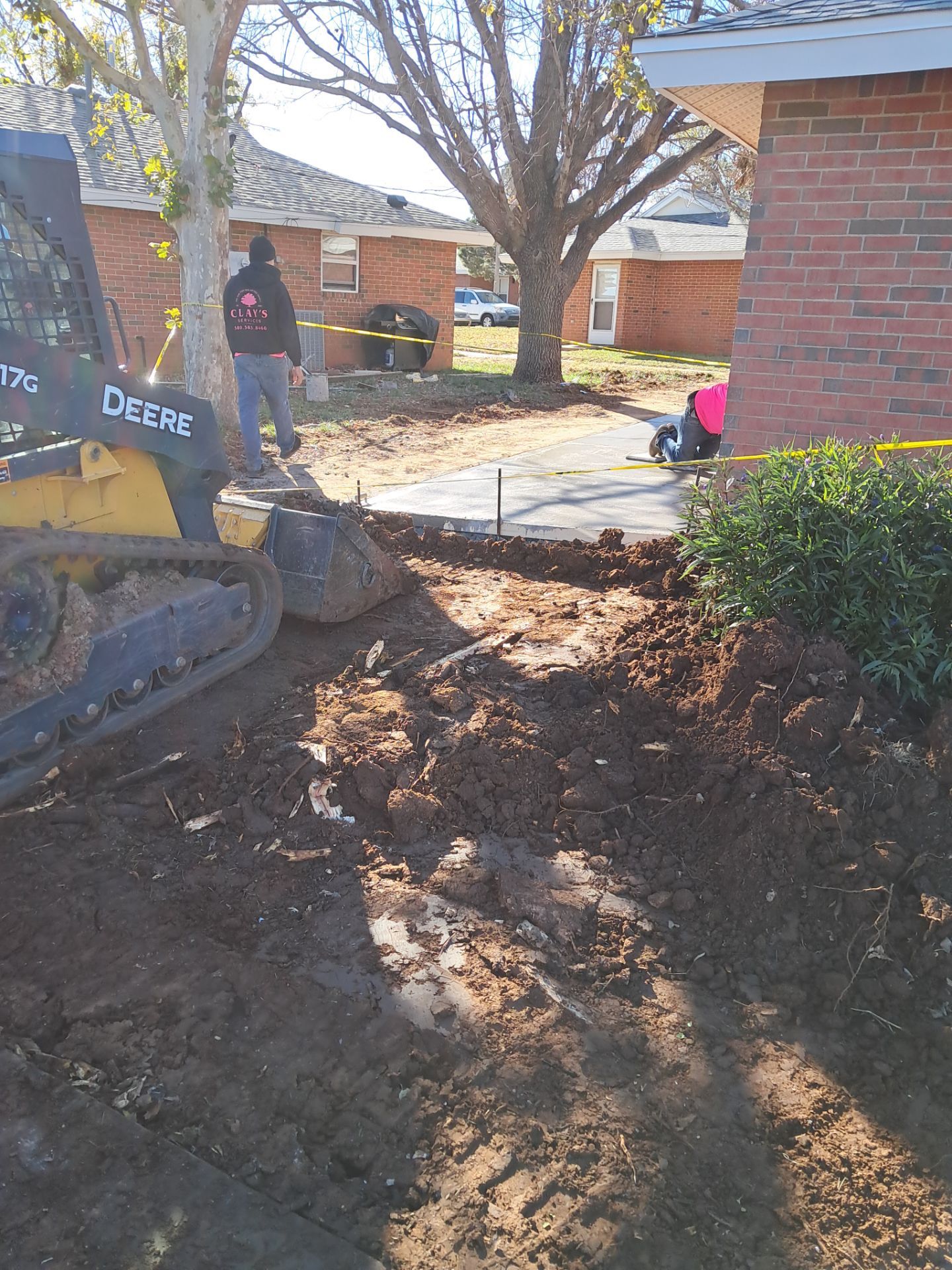Concrete work, Landscape work, Sod work, and Irrigation work. by Clays Services Inc