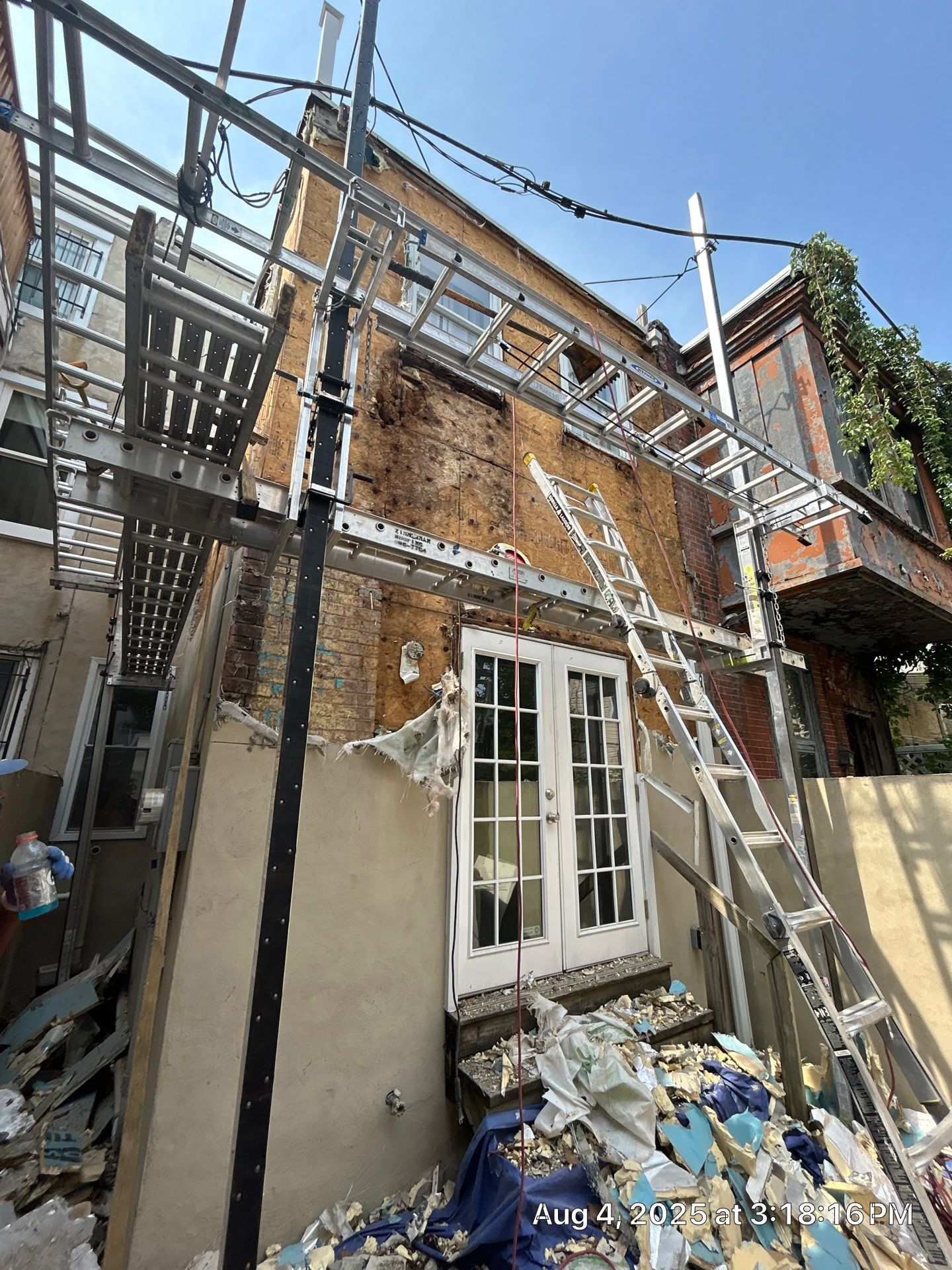 Back Wall & Fiberglass Roof deck Remediation by Philadelphia Quality Roofing