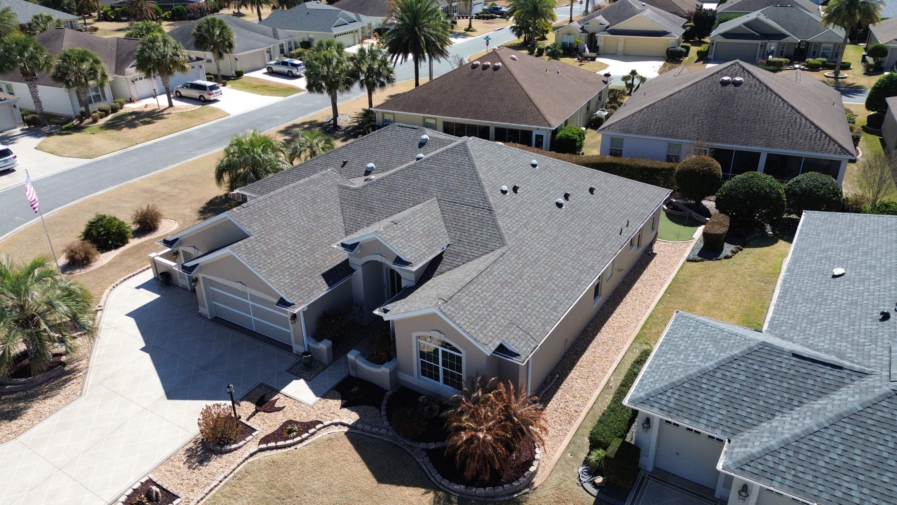 Residential reroof in The Villages FL by Gold Key Roofing