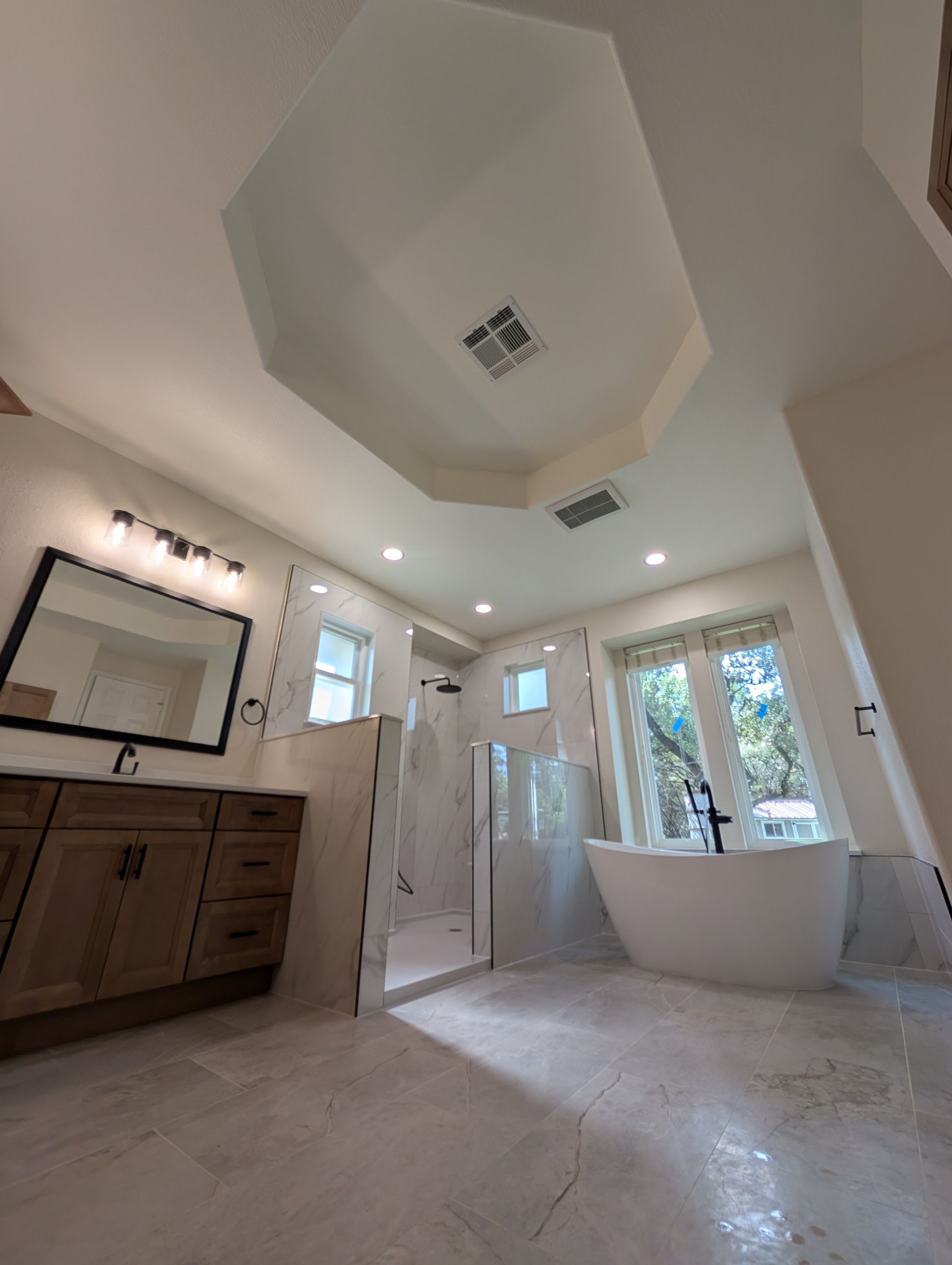 New Braunfels Bathroom Remodel with Freestanding Tub and Expanded Walk-In Shower by Legacy Bath and Kitchen