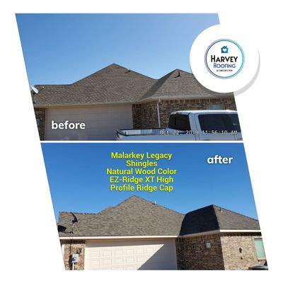 Residential Roofing Installation using Malarkey Legacy Scotchgard Shingles