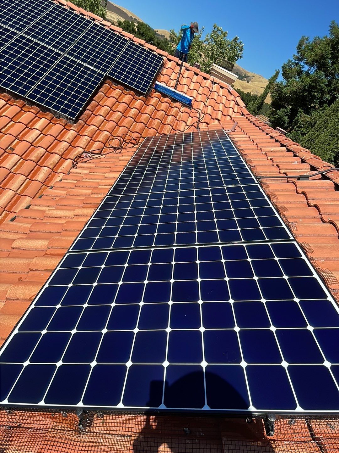 Solar Panel Bird Proofing using Critter Guard Mesh by All One Solar Shine