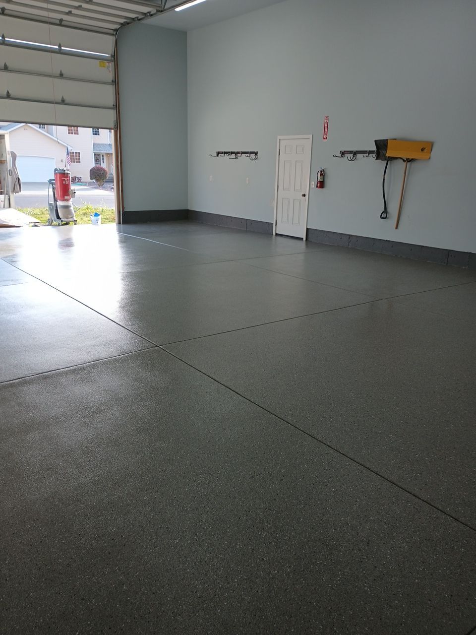 Garage, Walkway and Shop Transformation using Shale Hybrid by Croc Coatings, LLC