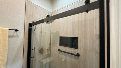 Cibolo Canyons Guest Bathroom Tub-to-Shower Conversion & Modern Vanity Upgrade