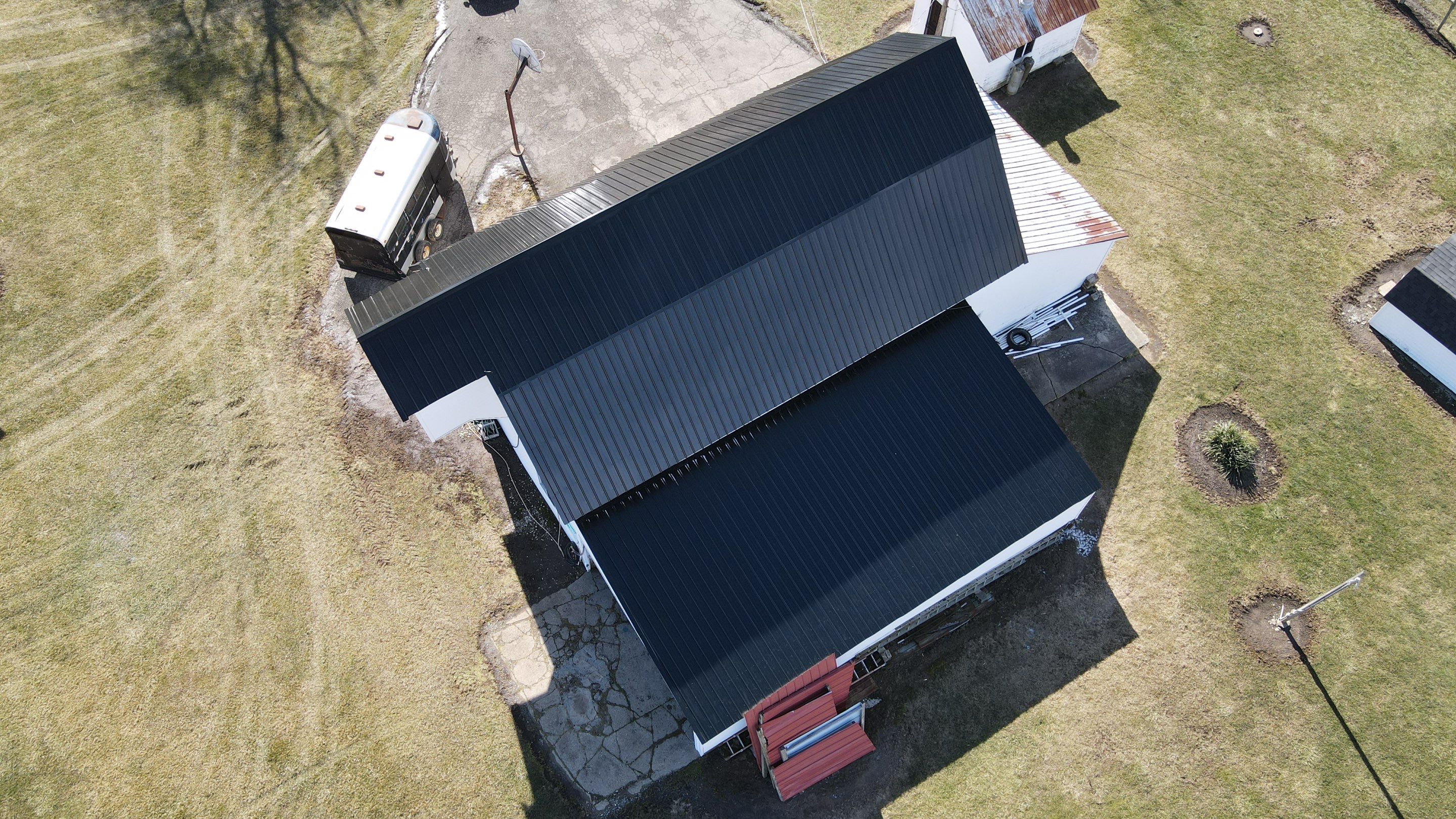 Commercial Roofing Installation using Perfromance Panel Metal - Black by RoofX 