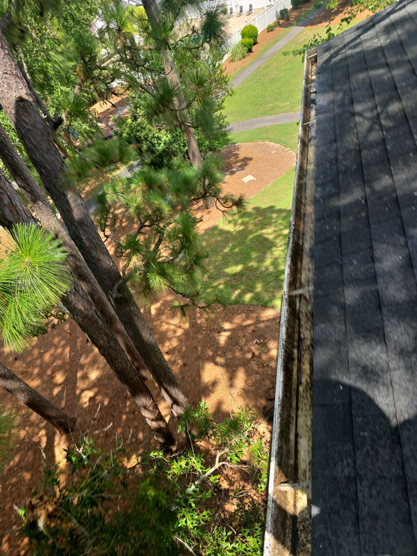 Commercial gutter cleaning Wilmington, NC after photo with clean gutters