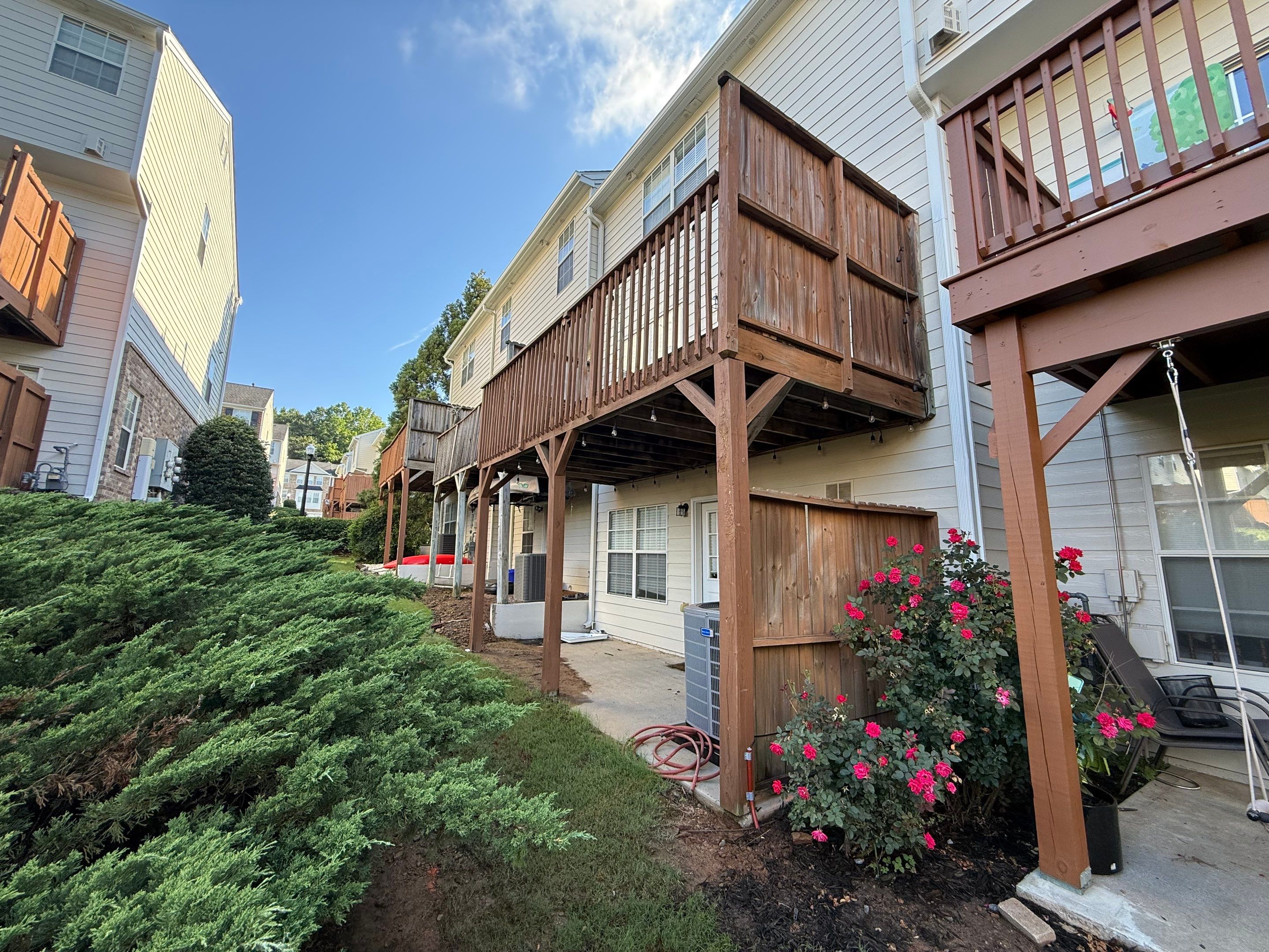 Elevated Pressure-Treated Wood Deck Replacement in Atlanta by Swift Home Renovations