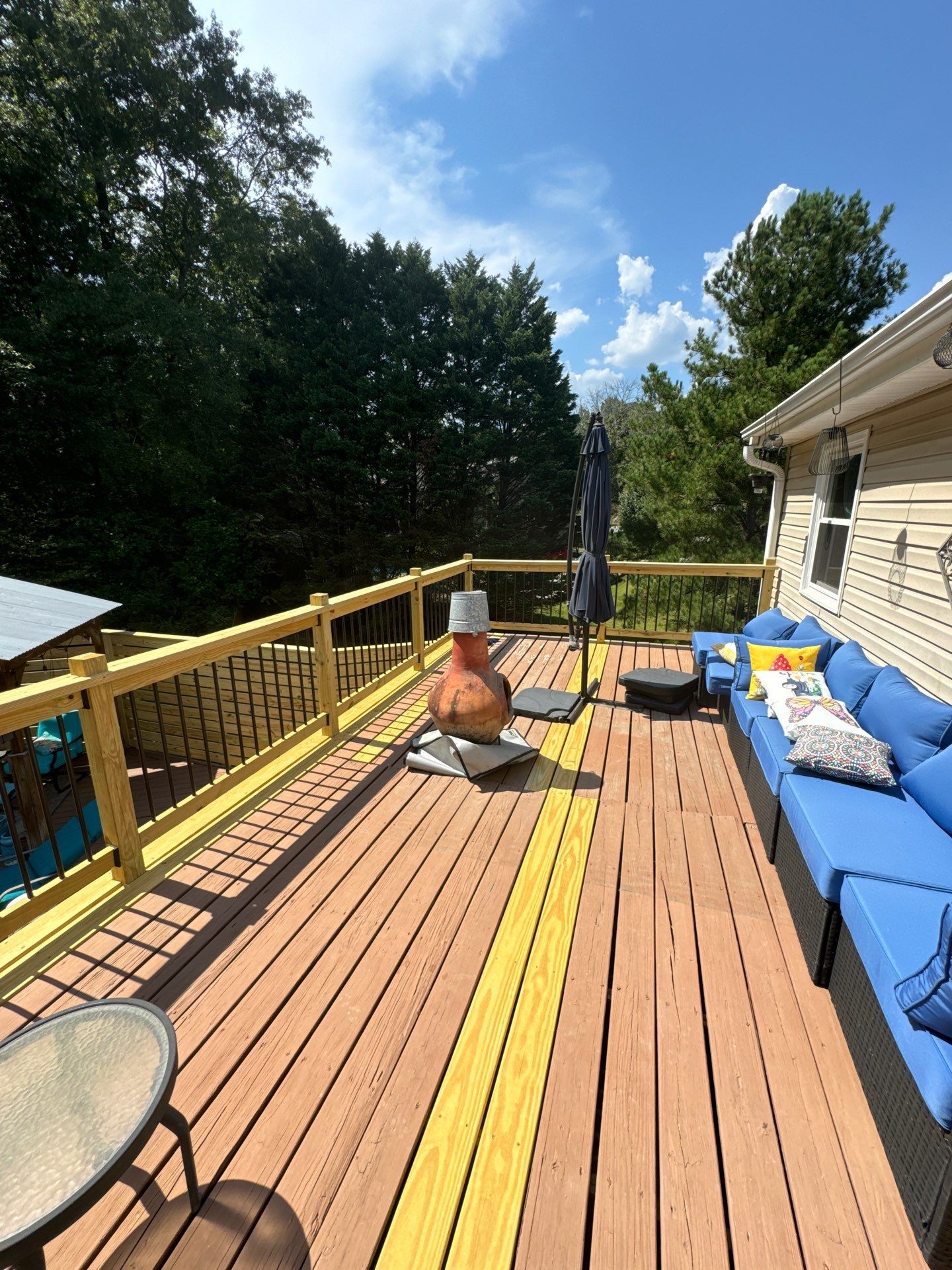 Elevated Deck Construction and Front Porch Renovation in Powder Springs by Swift Home Renovations