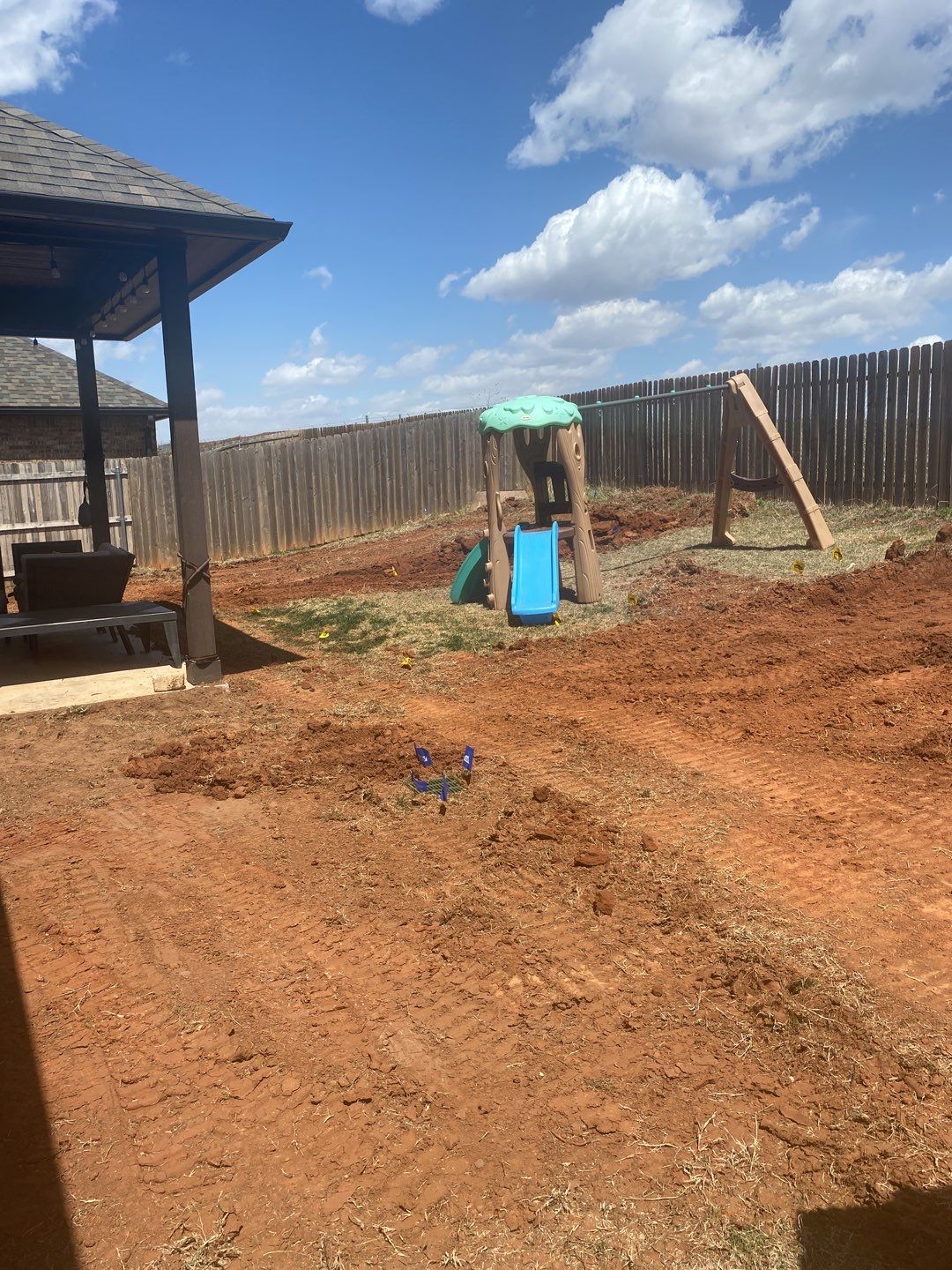 Retaining wall / Playground by Clays Services Inc