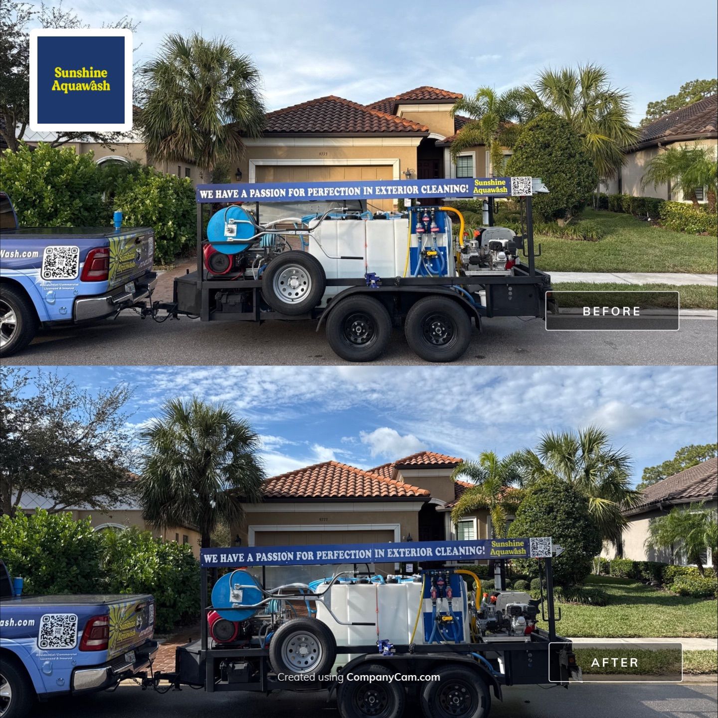 Tile Roof Cleaning (No Walking on Roof) – Artisan Lakes, Palmetto, FL by Sunshine AquaWash