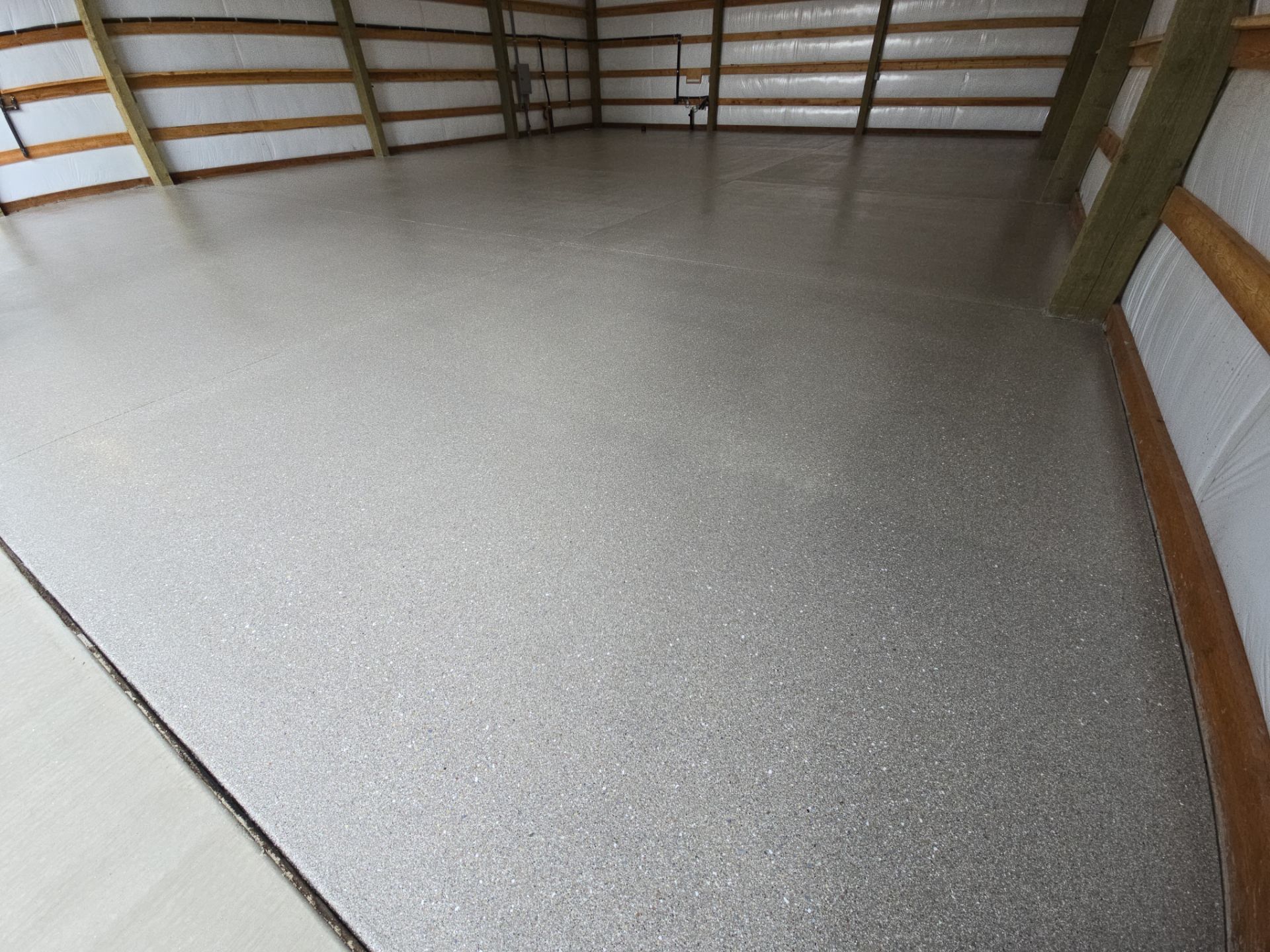 Shop Transformation using Travertine by Croc Coatings, LLC