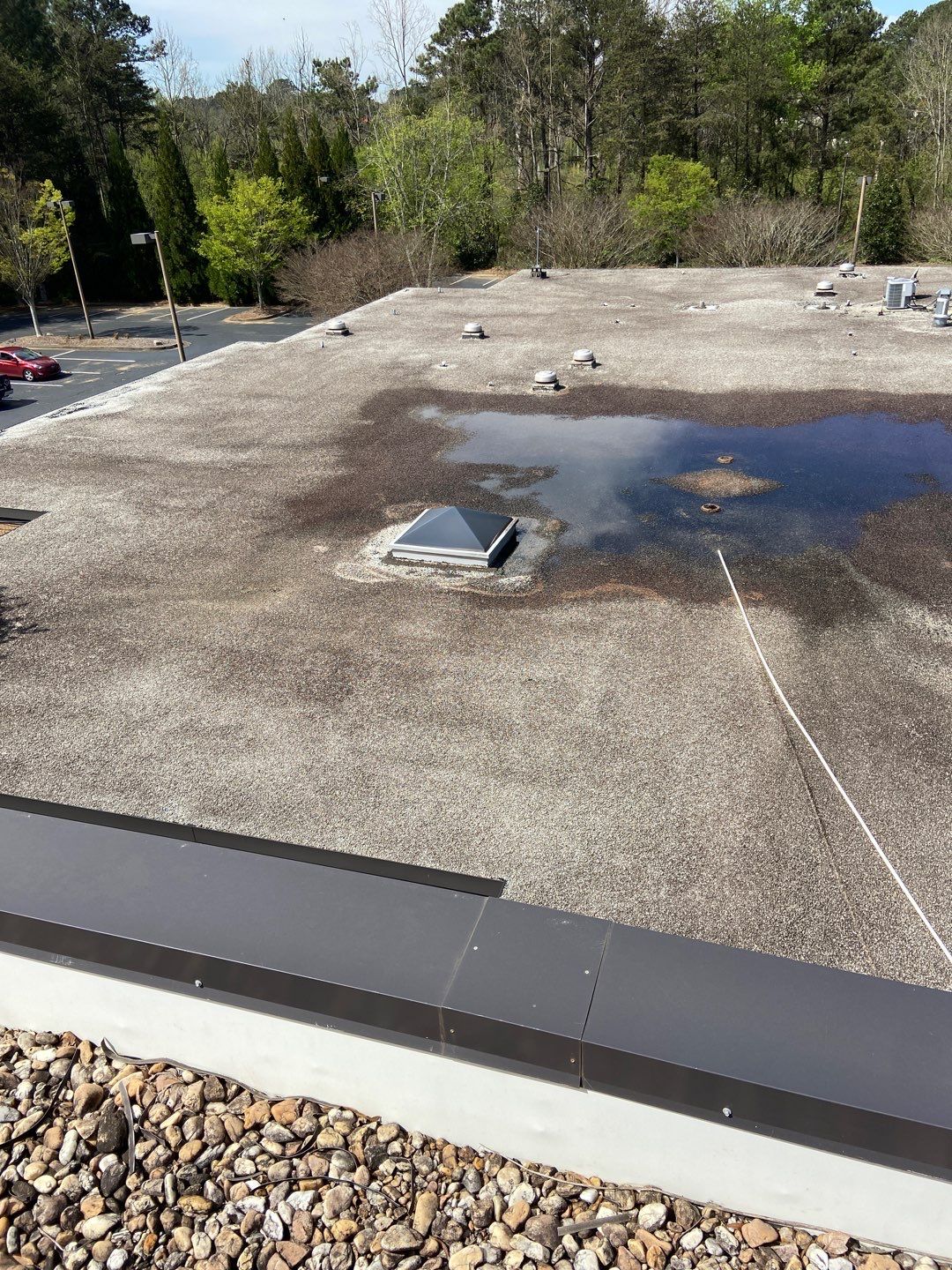 Important to keep drains clear 💦 by Georgia Roof Advisors