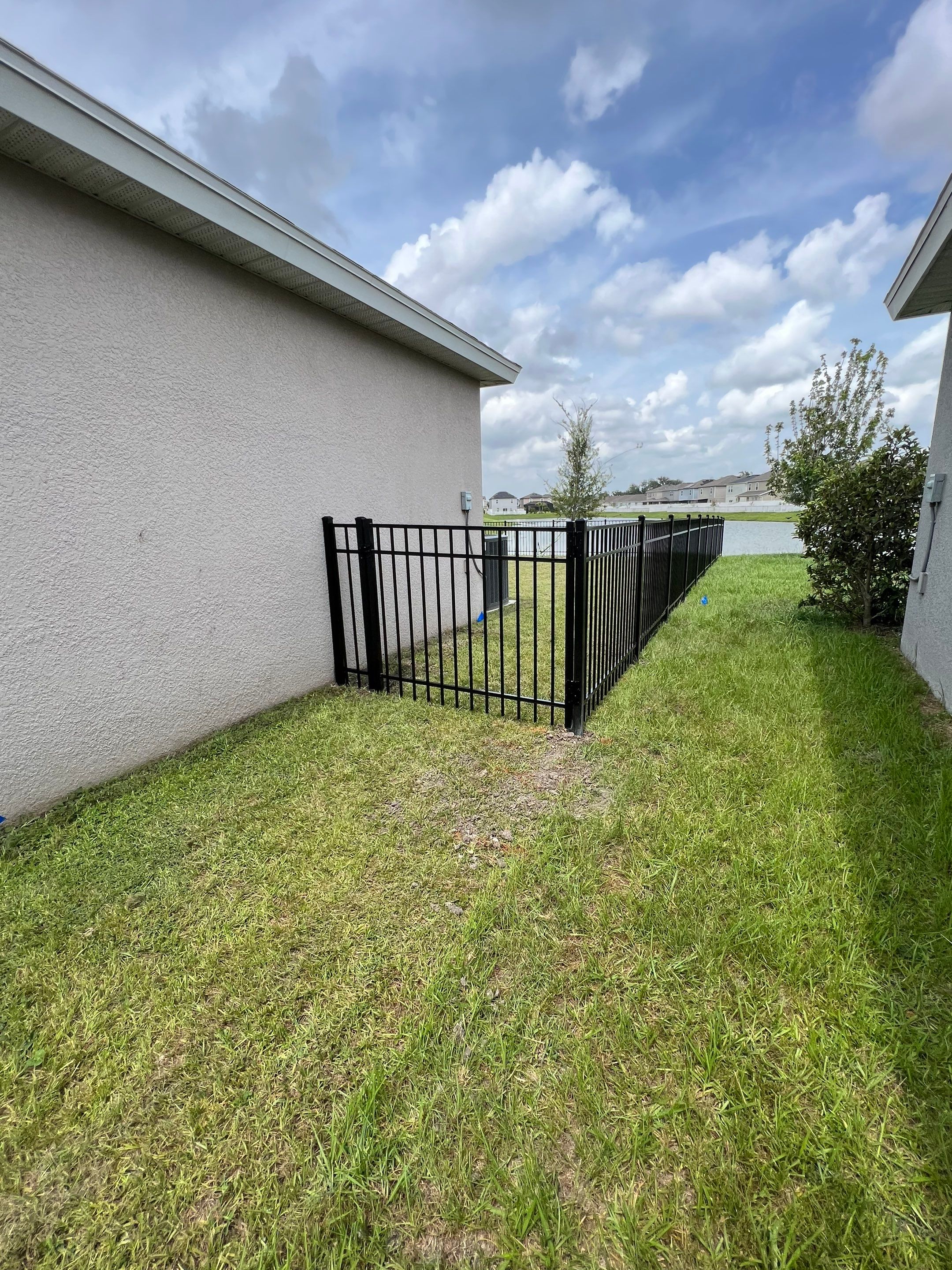 Aluminum Fence Installation using Black 3 Rail Aluminum Fence by Asap fence and gates, LLC