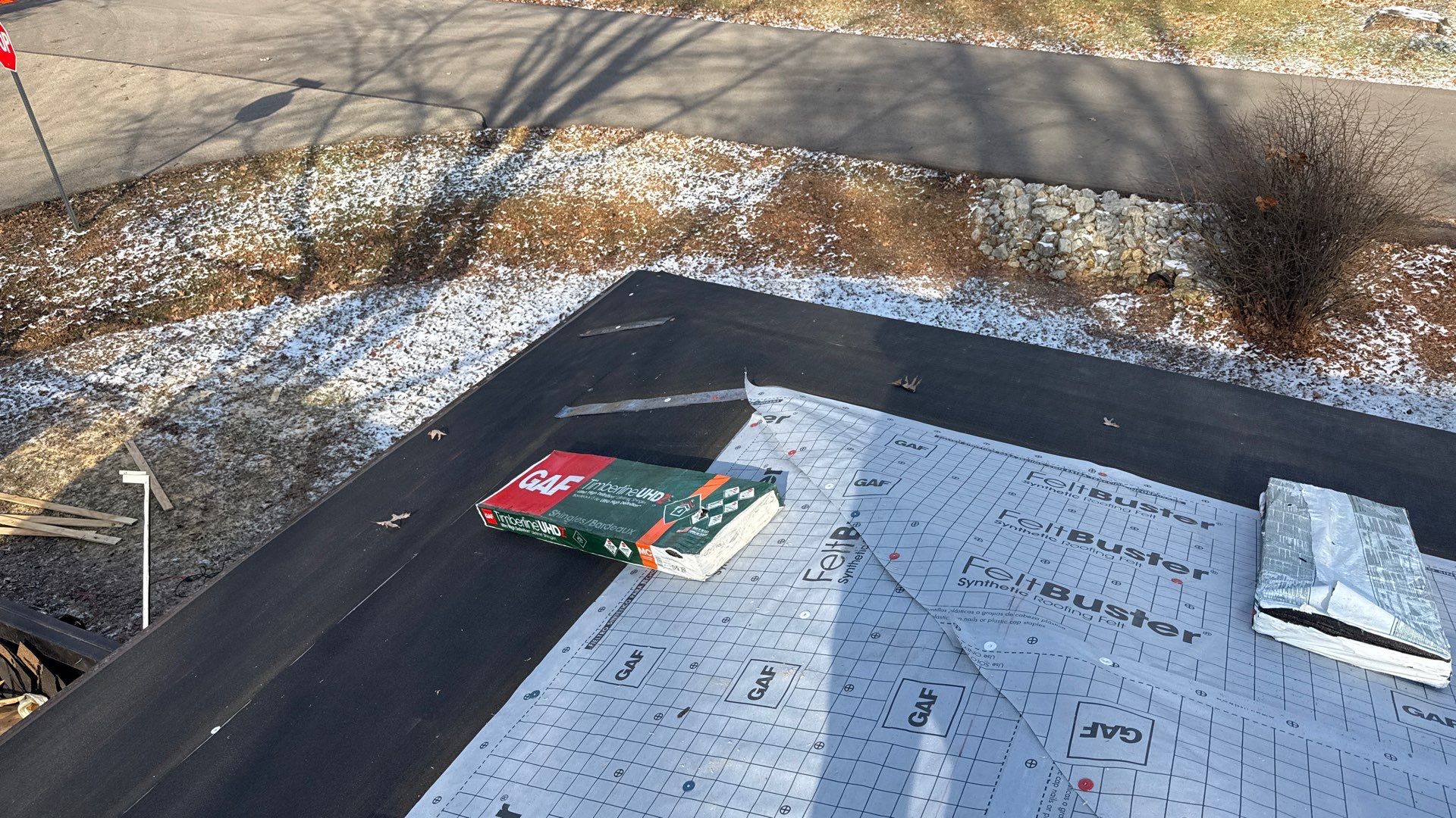 Residential Roofing Installation using Timberline UHDZ Shingles - Barkwood by RoofX 