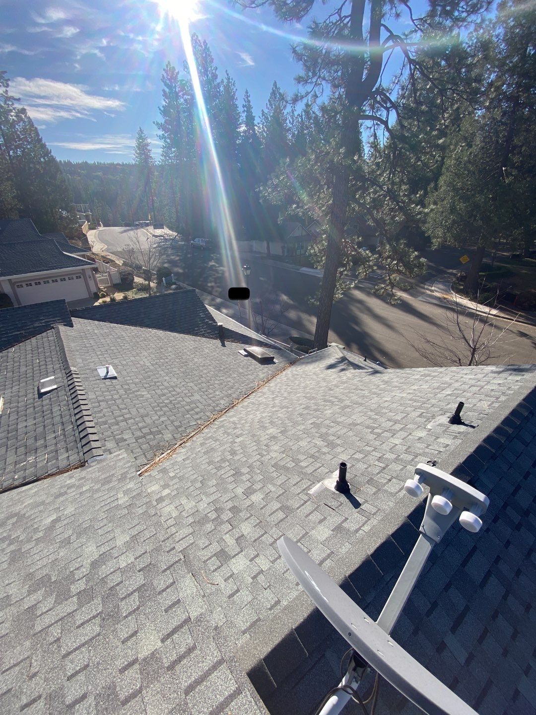 Attic Insulation, Roofing, and Solar for this in-town home by Byers Enterprises 