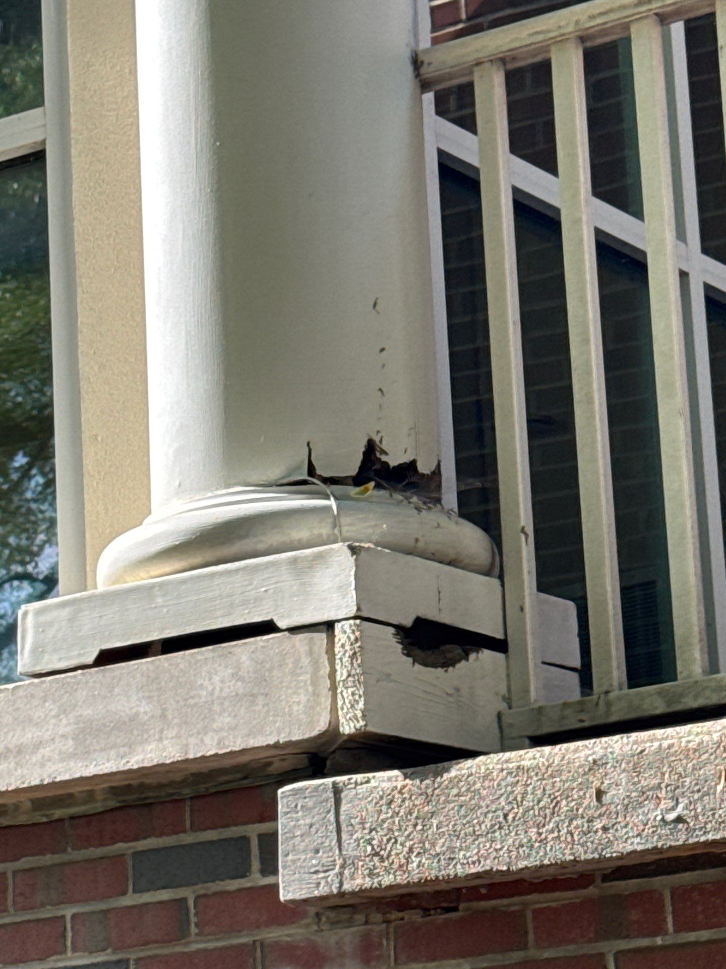 Architectural Column Restoration and Exterior Painting in Oxford by PGP Surface Solutions, LLC