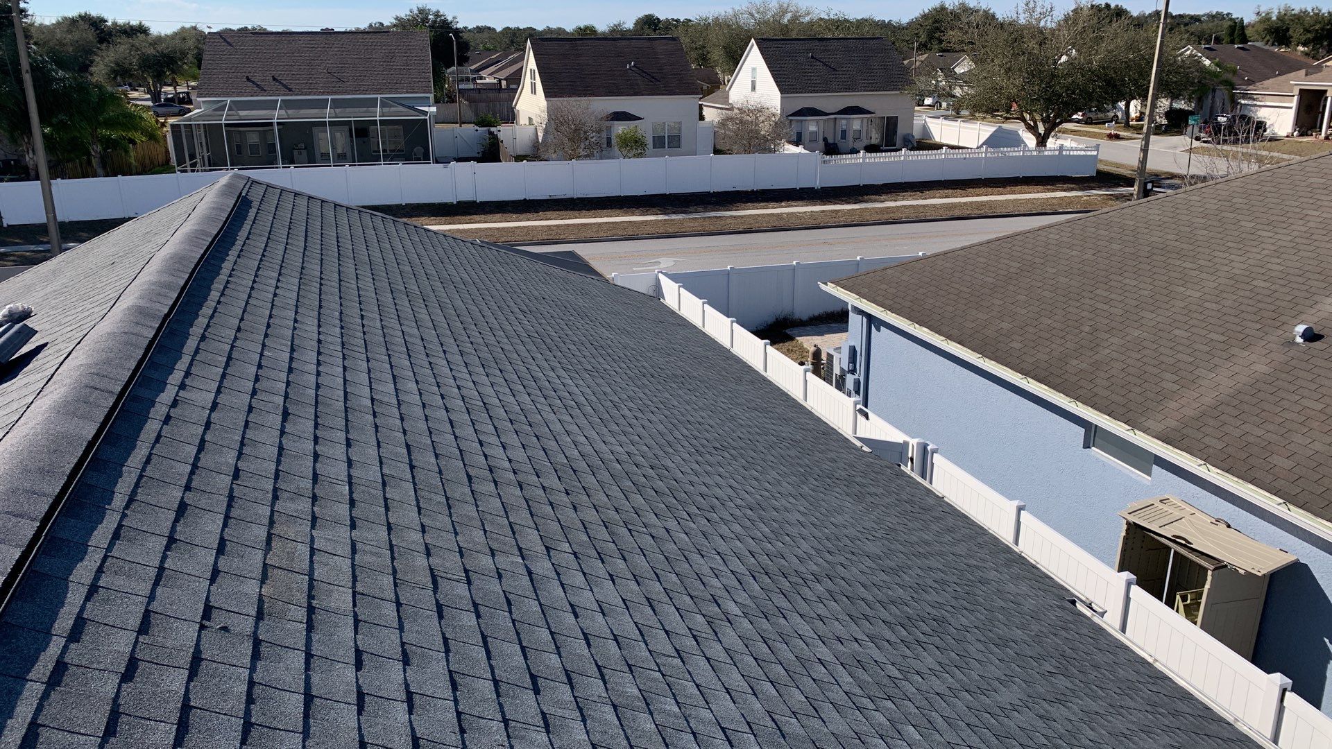 Residential Insurance Roofing Installation using GAF HDZ Shingles by Protek Roofing Heating Air & Solar