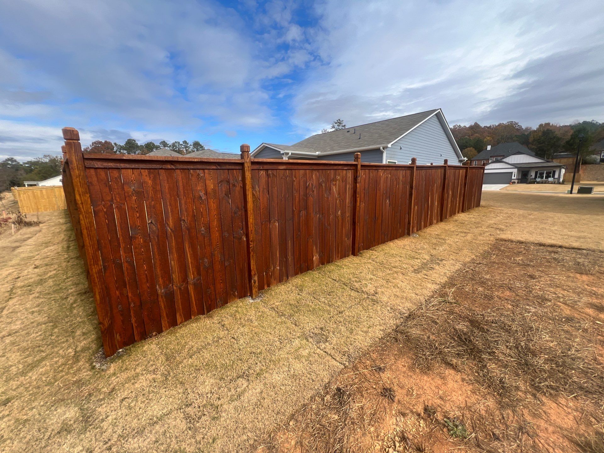 Fence Staining using Chestnut by SSE by Titans of Timber Fence & Stain