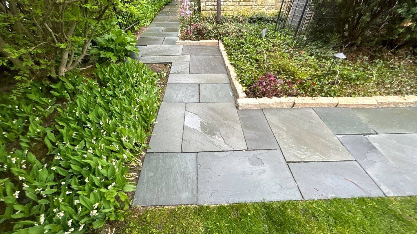 Winnetka, IL bluestone patio cleaning by Northern Power Washing LLC.