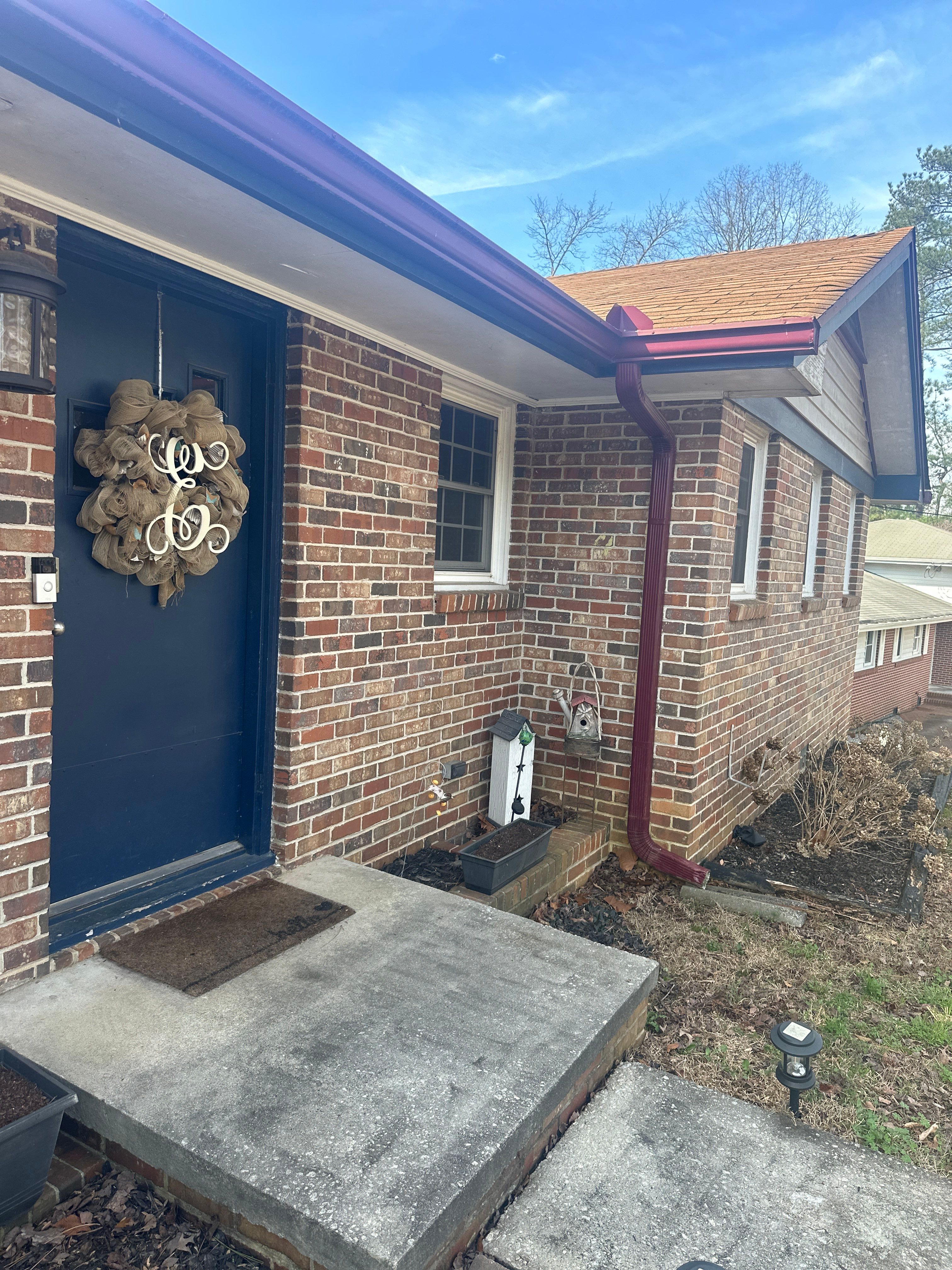 Portico Build with PVC Square Column Crafters Columns, Rotten Wood Replacement, and Exterior Painting by Nelson Exteriors