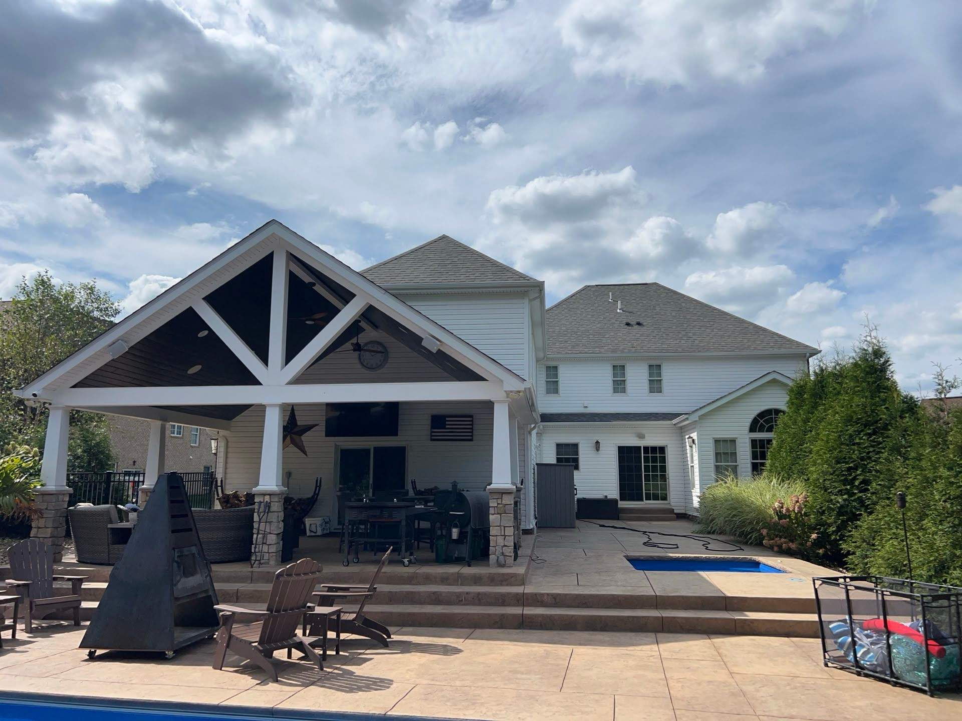 James Hardie Siding Renovation and Outdoor Living Upgrade in Cranberry Township by Ideal Siding Pittsburgh