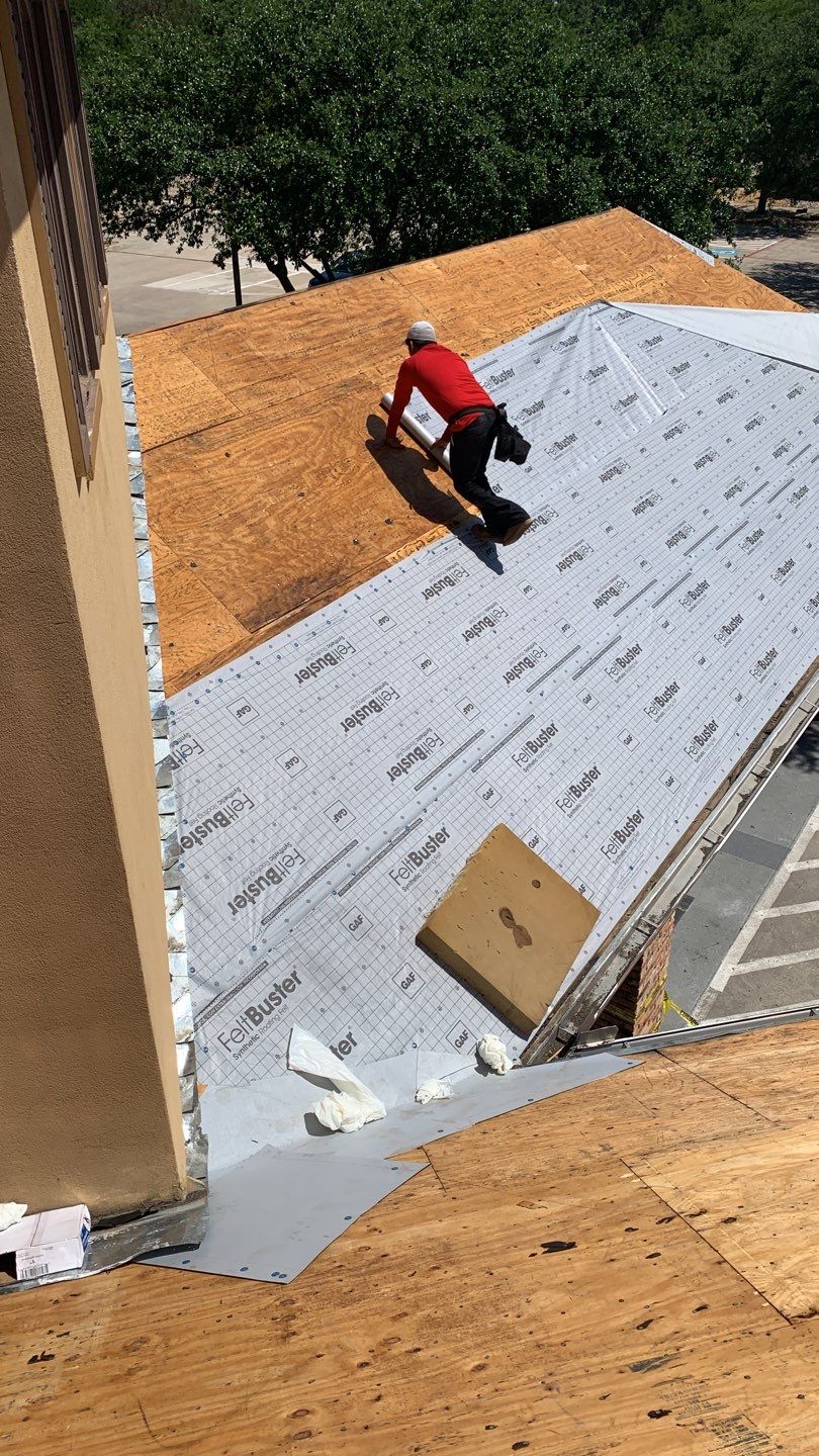 Commercial Roof Installation using GAF Shingles in Dallas Texas by Elite Roofing LLC