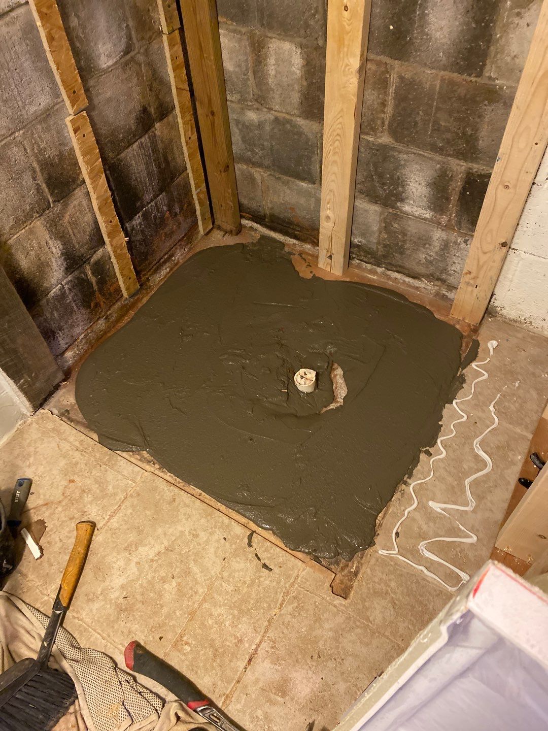 Basement Install on Concrete by BathPlanet SW Virginia