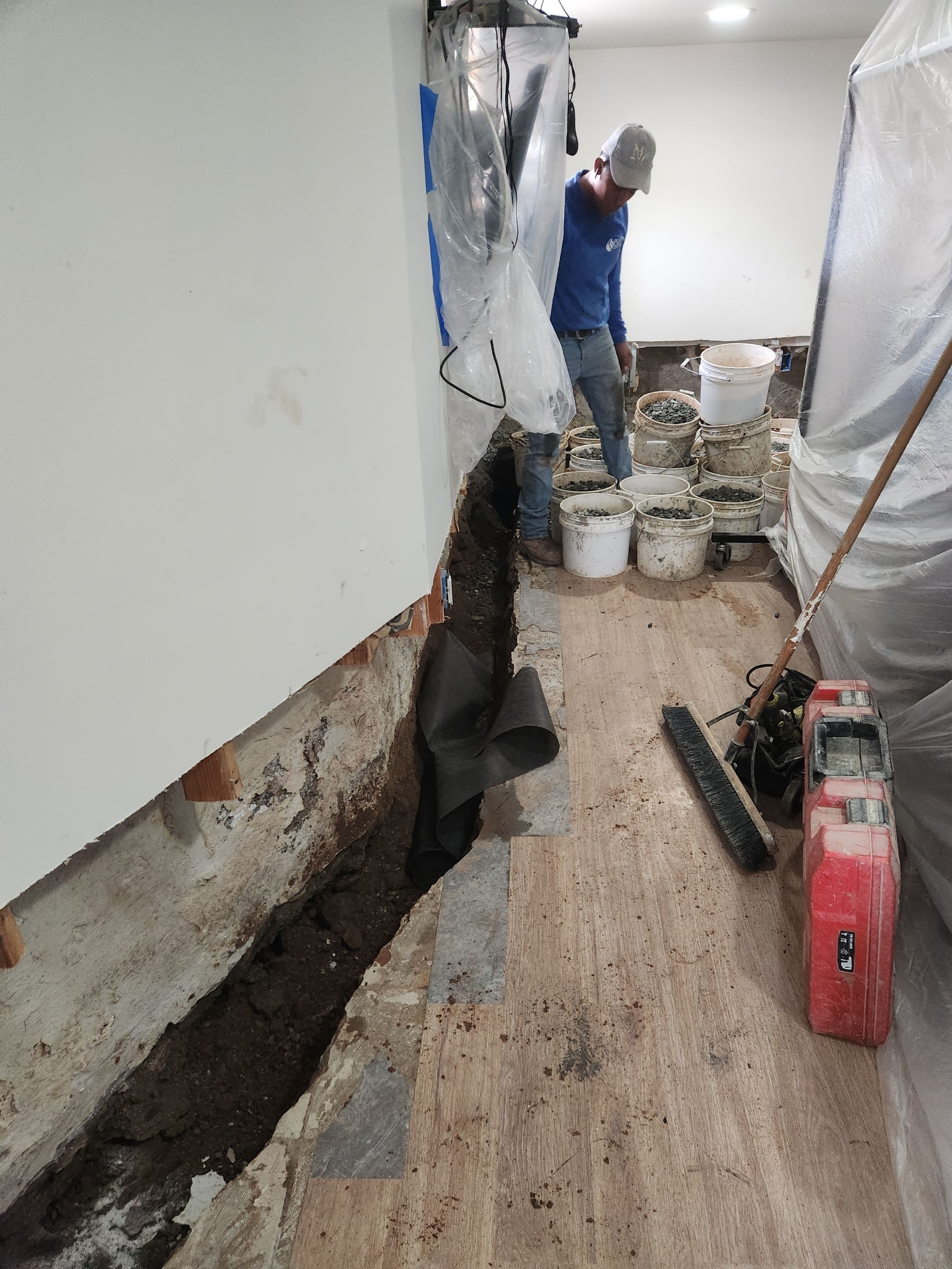 Interior French Drain Kearny NJ by Pure Service Pro, LLC 